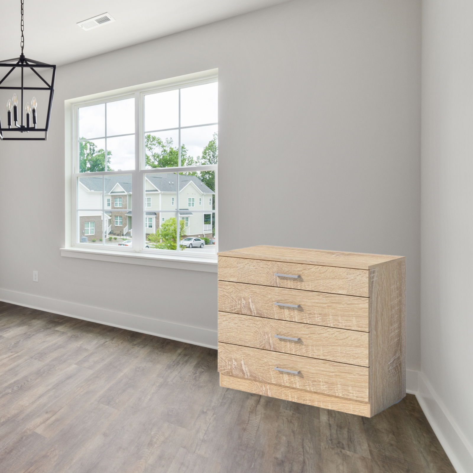 "Cassettone" wooden bedroom chest of drawers with 4 drawers, 70x40 cm, 72 cm high.