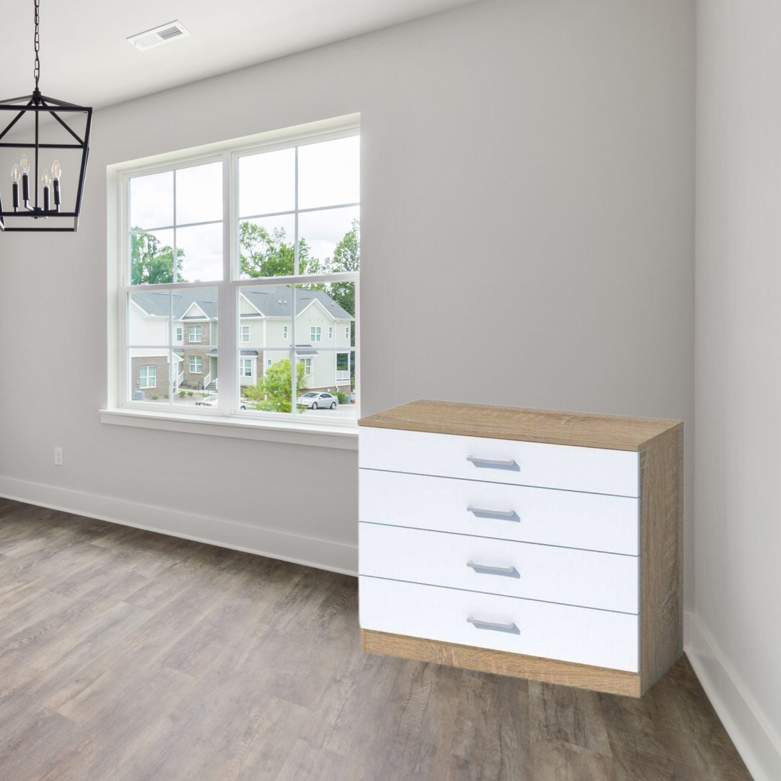 "Cassettone" wooden bedroom chest of drawers with 4 drawers, 70x40 cm, 72 cm high.