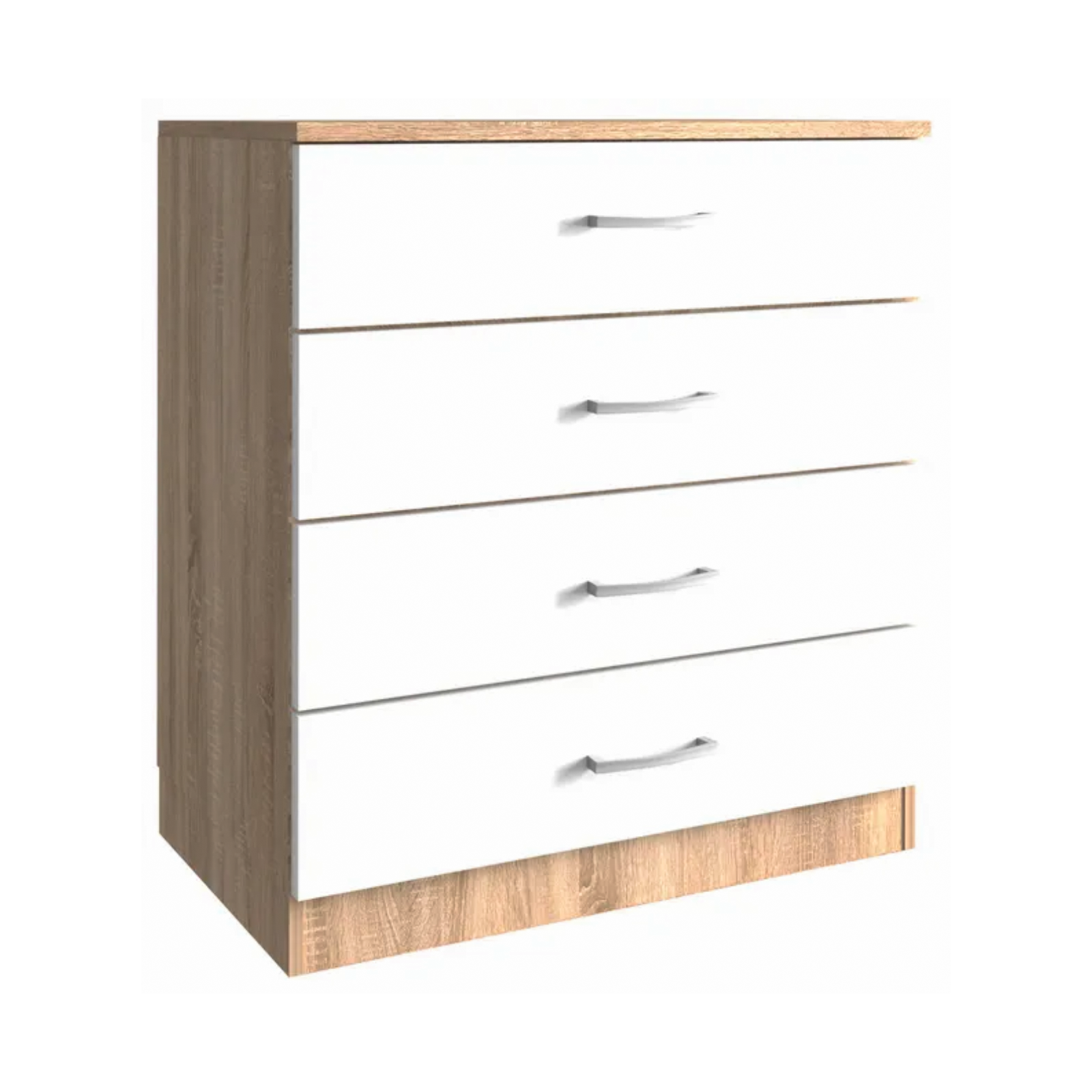 "Cassettone" wooden bedroom chest of drawers with 4 drawers, 70x40 cm, 72 cm high.