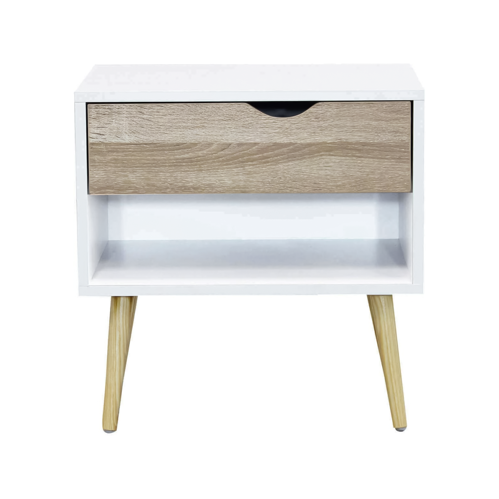 Modern wooden bedside table "Oslo" bedside cabinet with 1 drawer cm 50x39 50h
