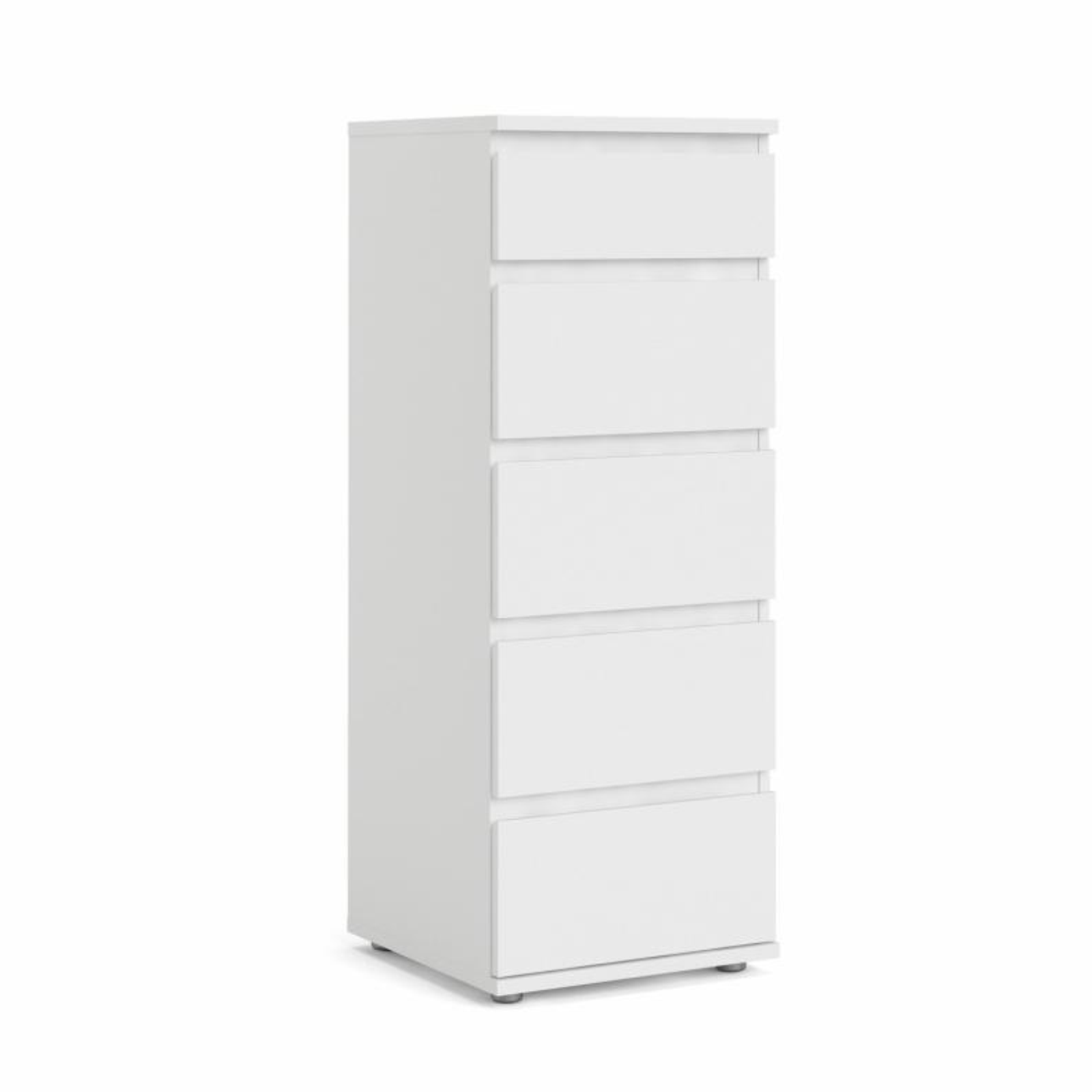Modern "Nova" bedroom chest of drawers in white and oak wood