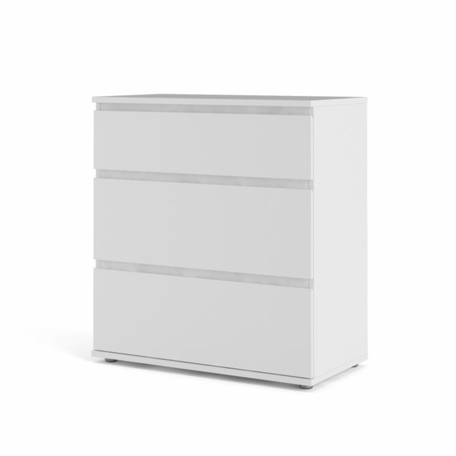 Modern "Nova" bedroom chest of drawers in white and oak wood