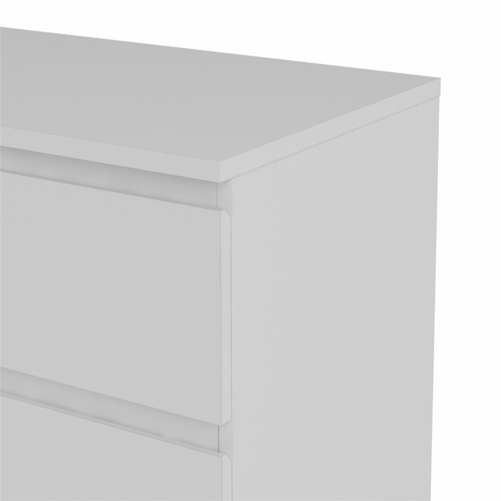 Modern "Nova" bedroom chest of drawers in white and oak wood