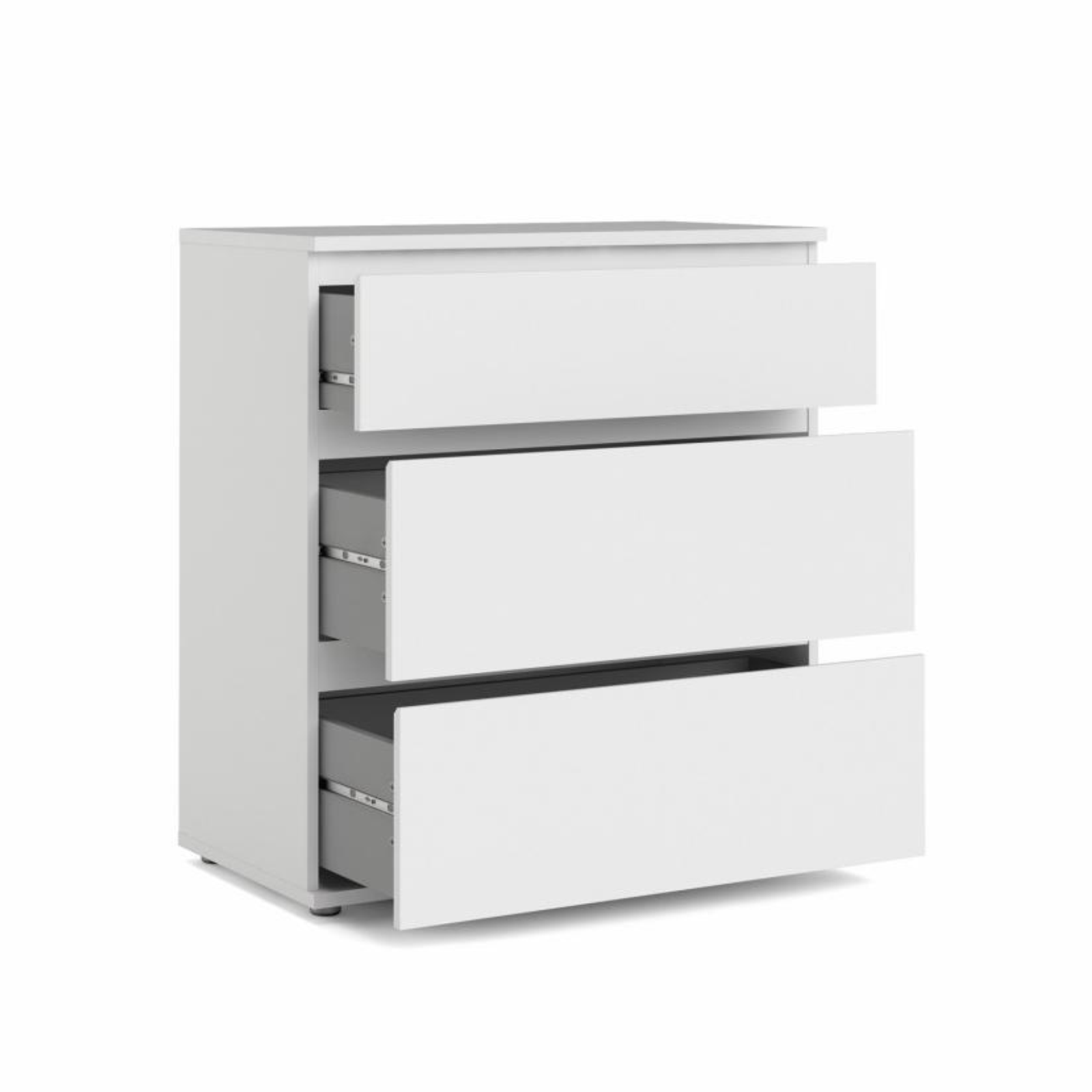 Modern "Nova" bedroom chest of drawers in white and oak wood