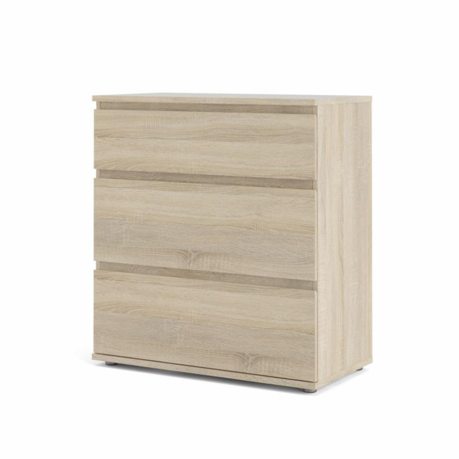 Modern "Nova" bedroom chest of drawers in white and oak wood