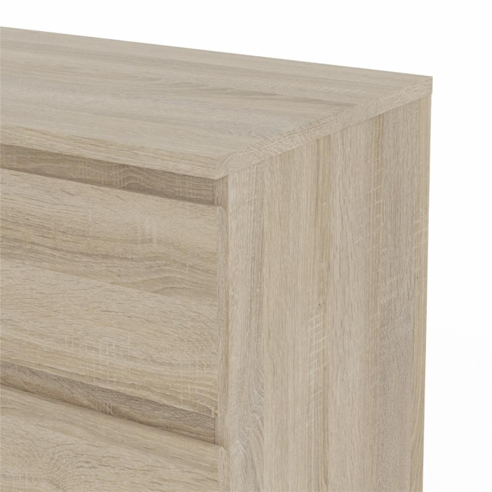Modern "Nova" bedroom chest of drawers in white and oak wood