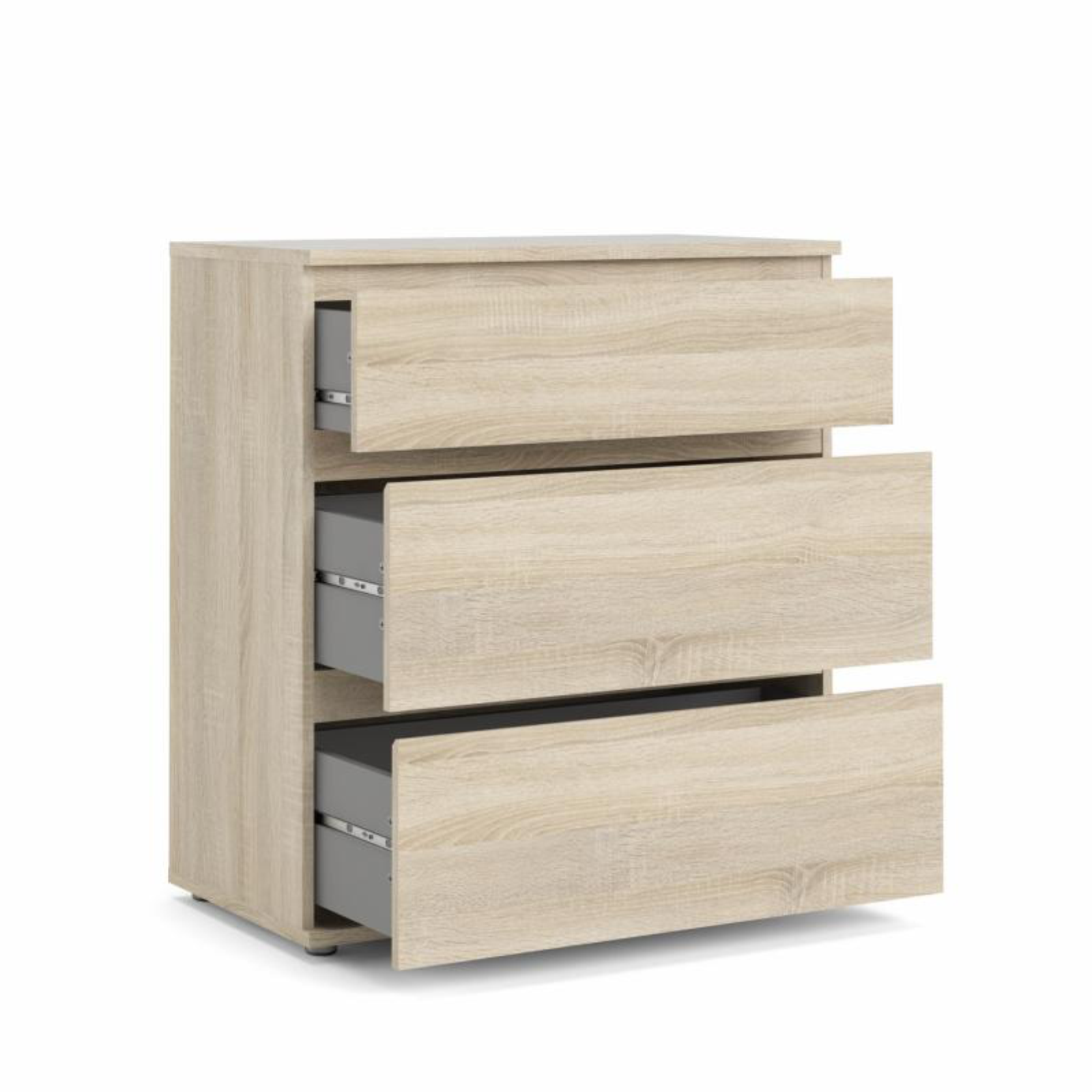 Modern "Nova" bedroom chest of drawers in white and oak wood