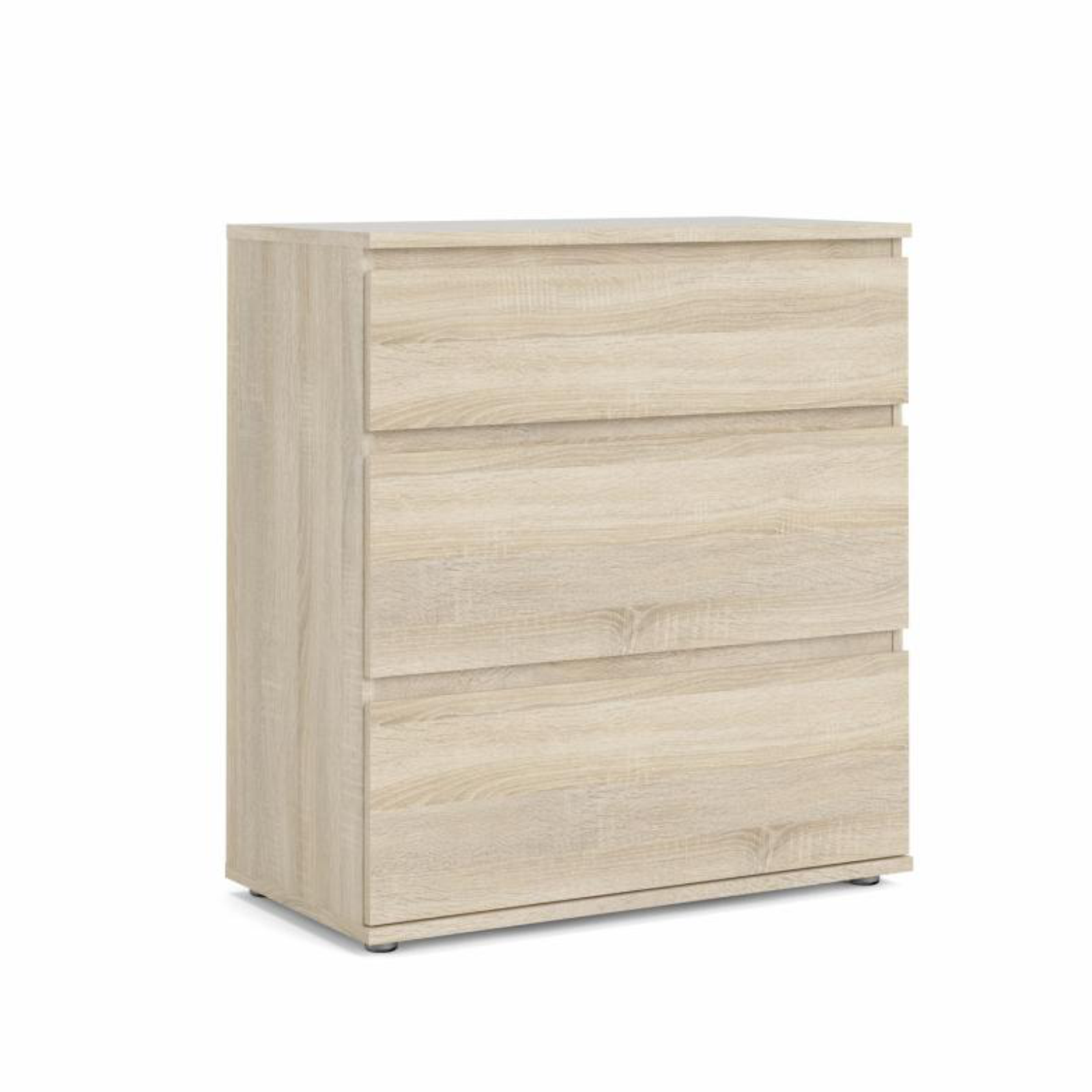 Modern "Nova" bedroom chest of drawers in white and oak wood