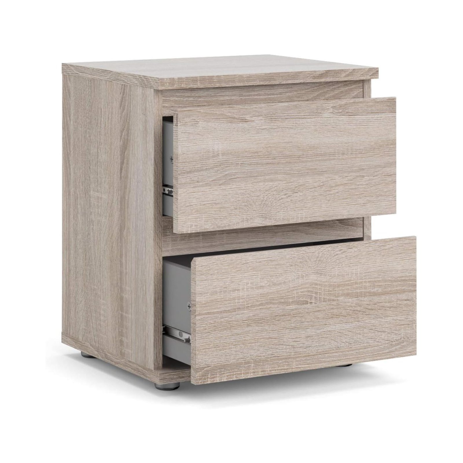 Modern wooden bedside table "Nova" bedside cabinet with 2 drawers cm 40x34 48h