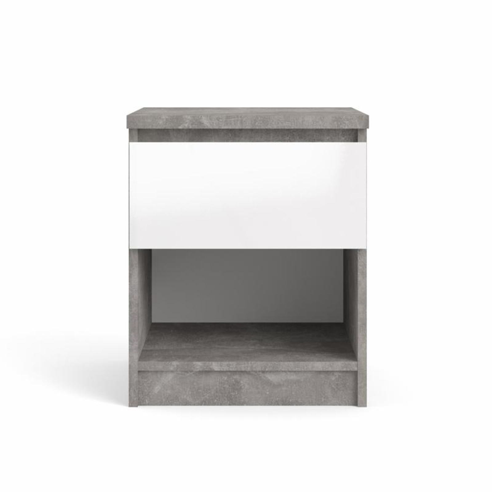 Modern wooden bedside table "Naia" bedside cabinet with 1 drawer 40x40 cm 50h