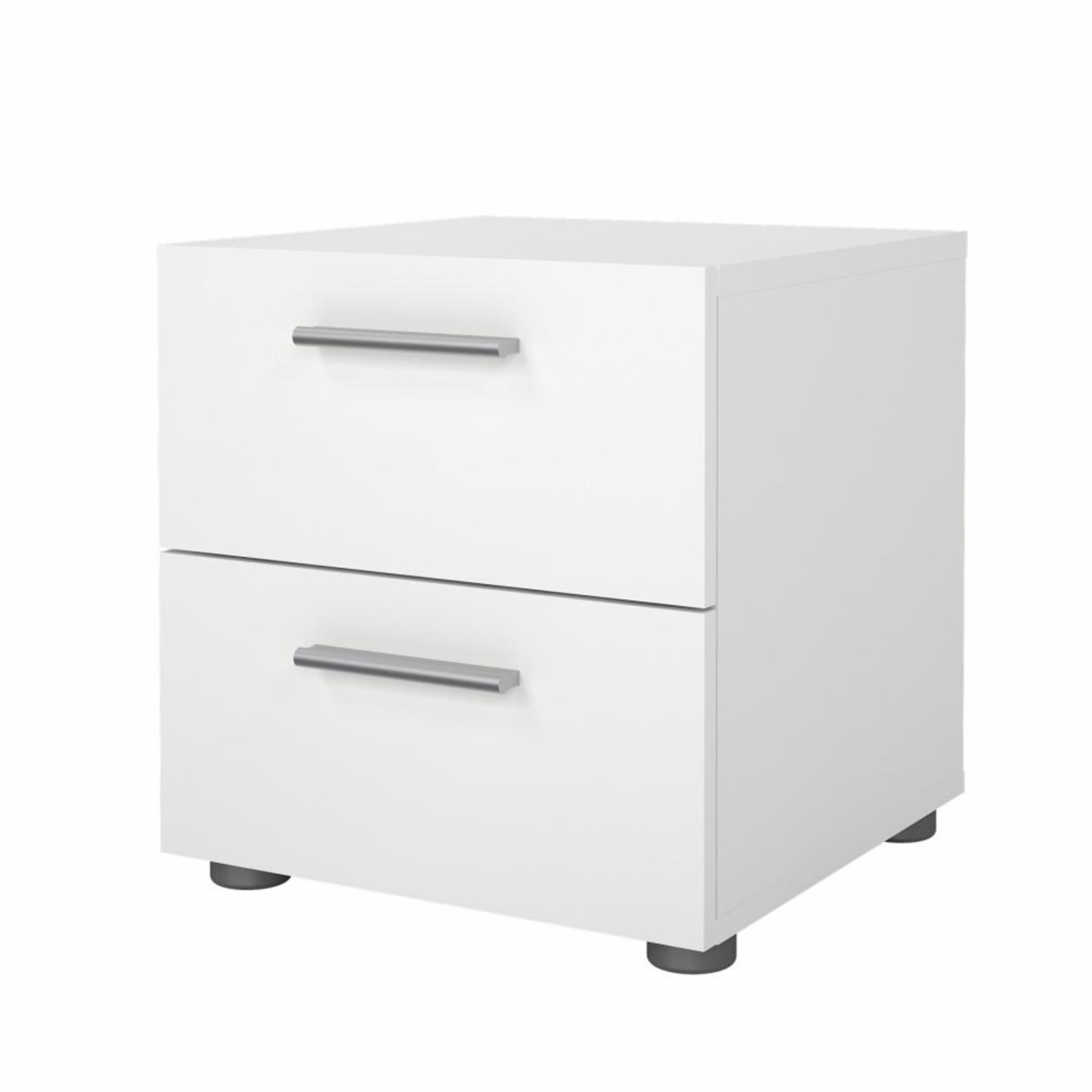 Modern wooden bedside table "Pepe" bedside cabinet with 2 drawers cm 40x40 42h