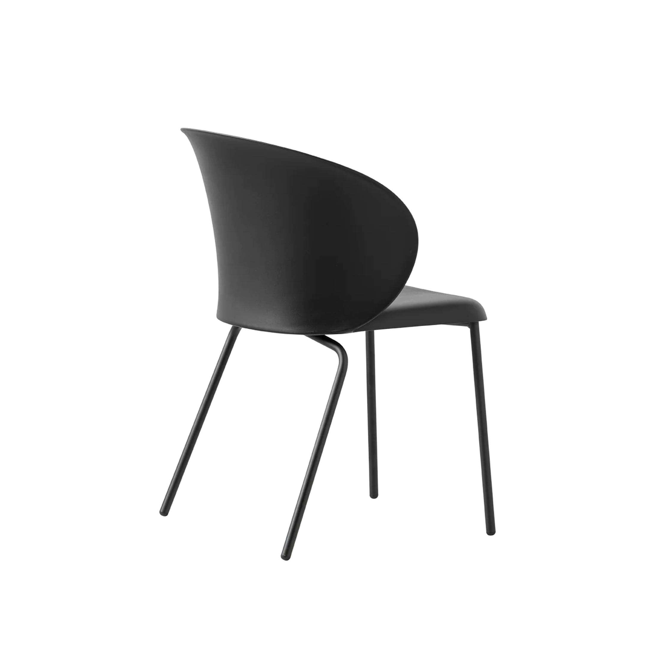 Set of modern "Tuka" chairs in metal and polypropylene, stackable, 55x59 cm, 86h