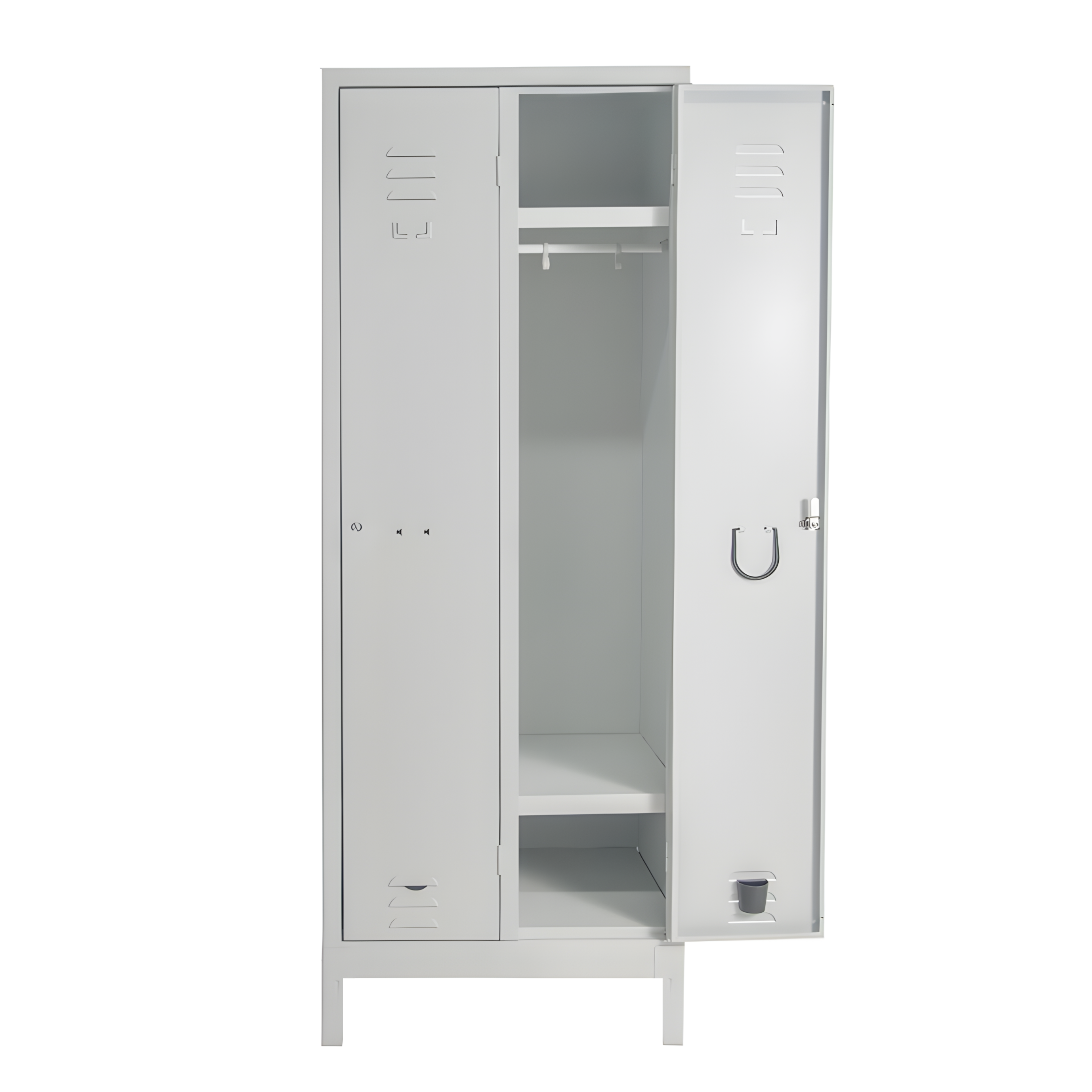 "Daegu" metal dressing closet with shelf and clothes hangers