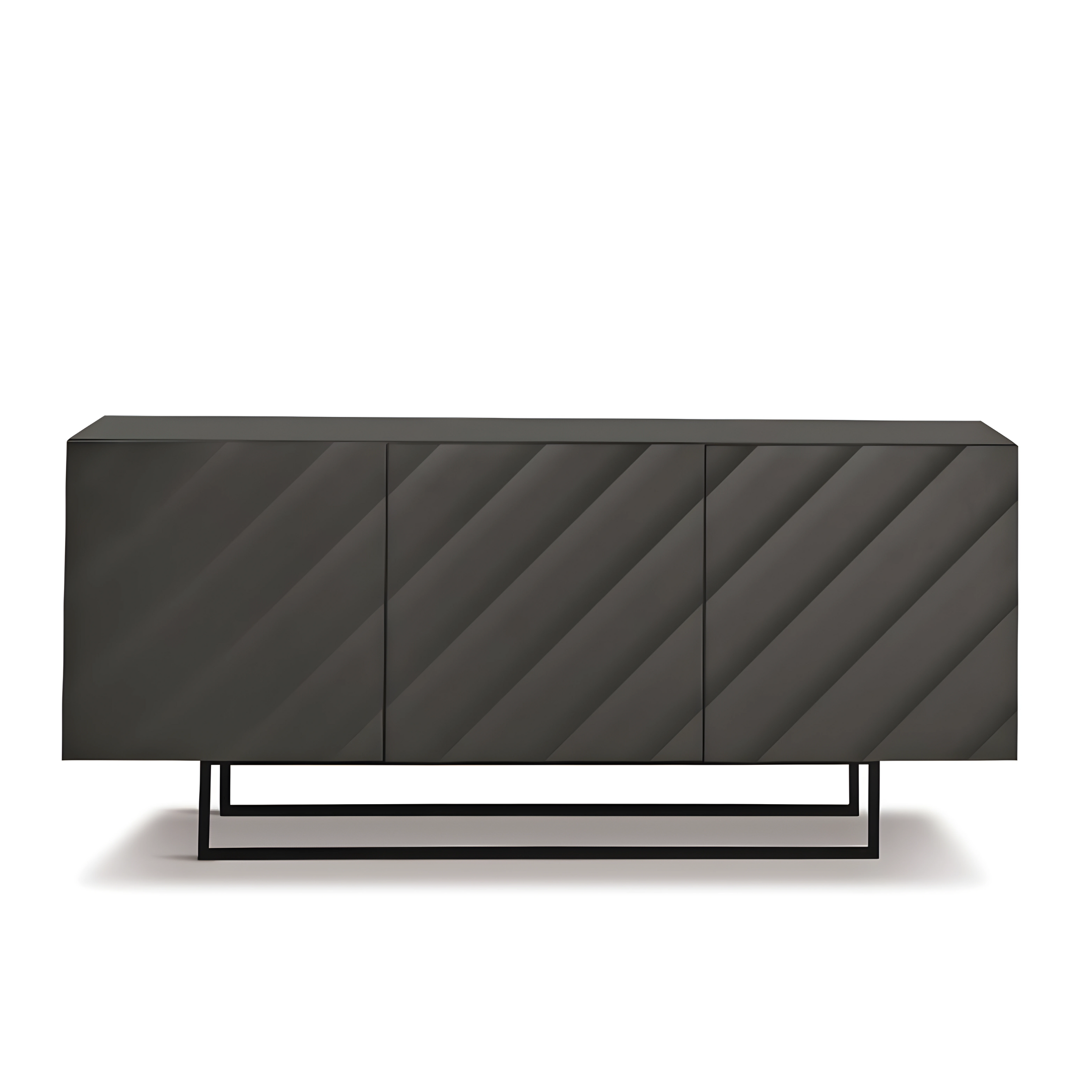 Assembled modern 3-door sideboard "Antares" in wood, 180x50 cm, h80 cm