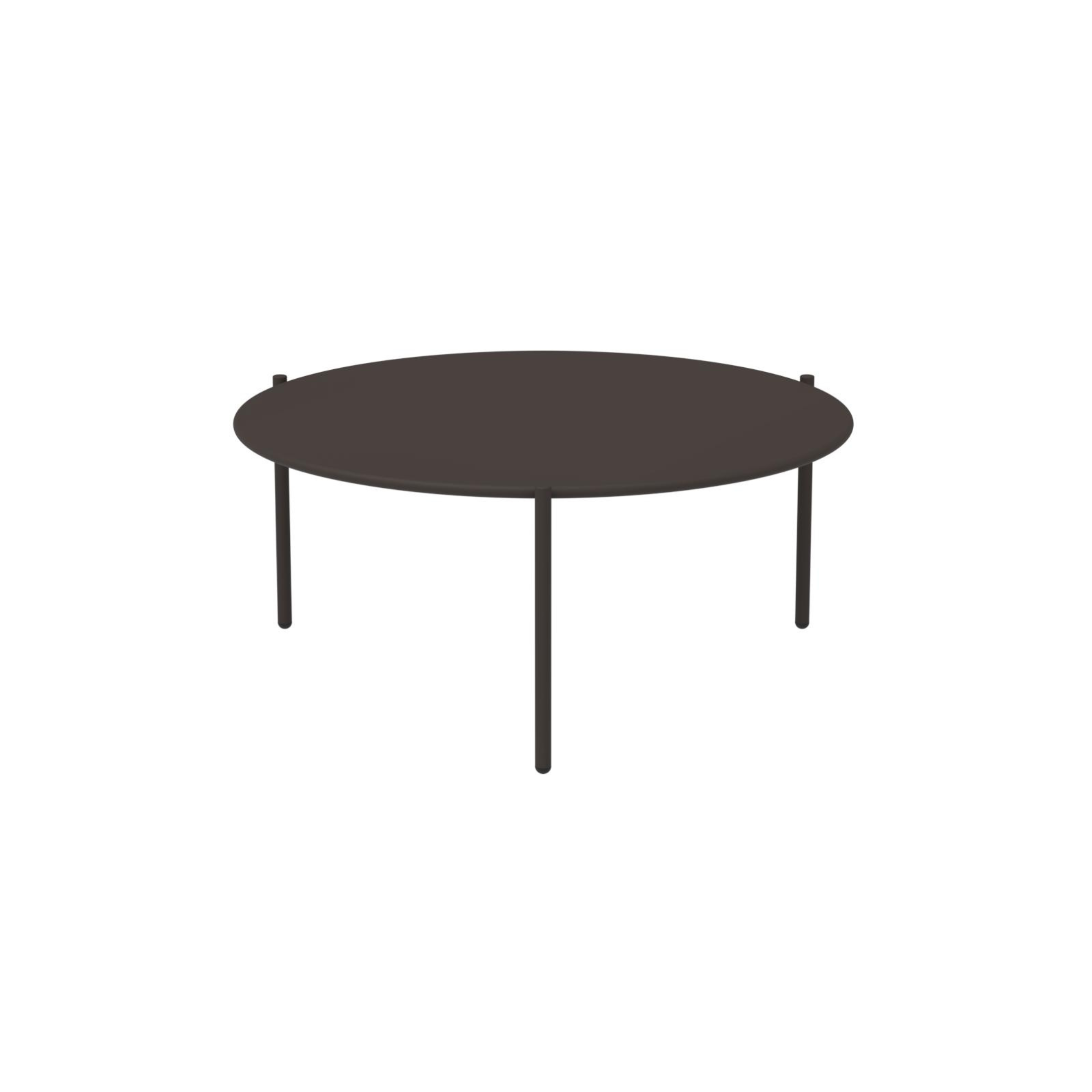 "Aria2" round metal coffee table, stackable garden table, 90x90 cm, 40 cm high
