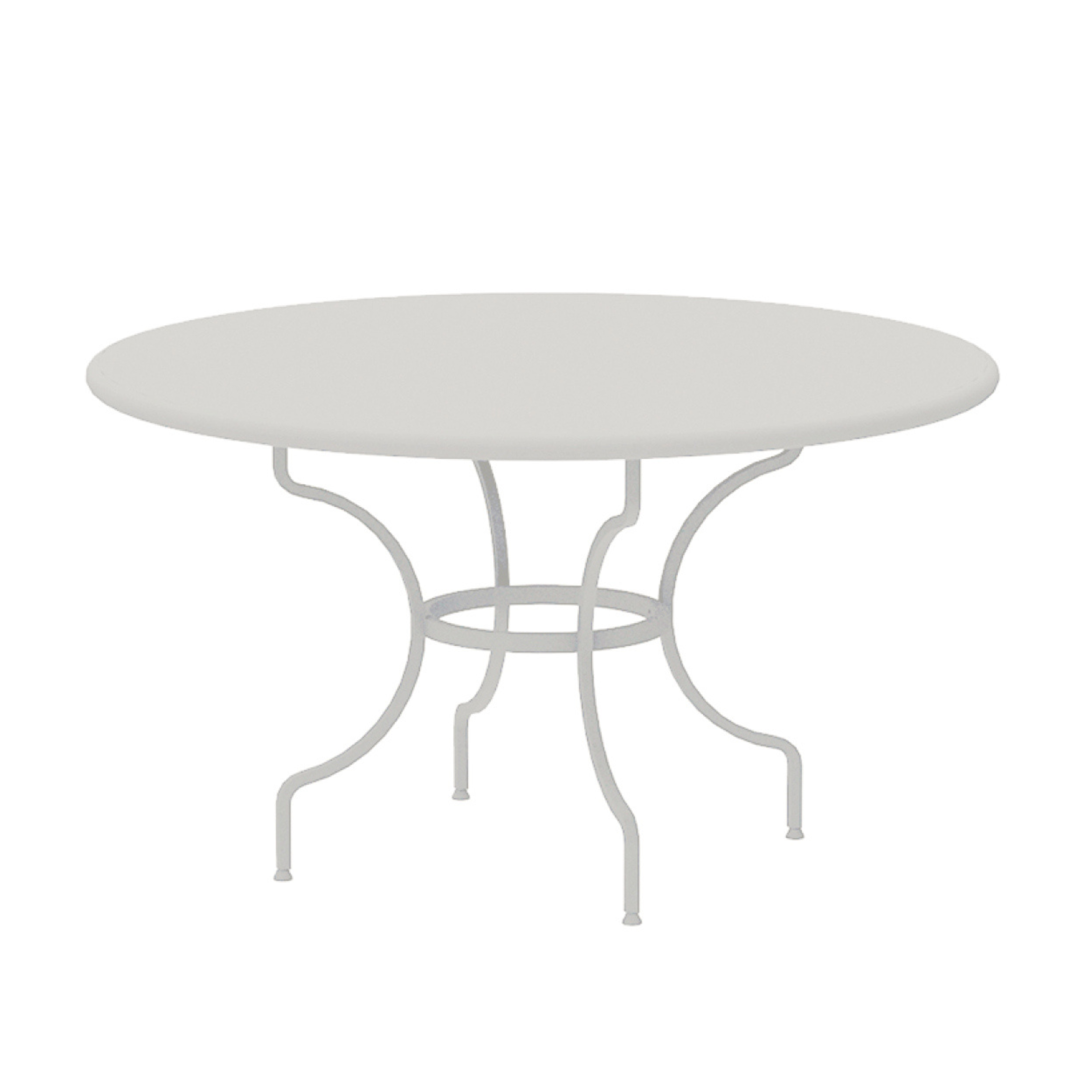 "Tosca" round galvanized metal dining table for the garden, 145x145 cm, 75 cm high