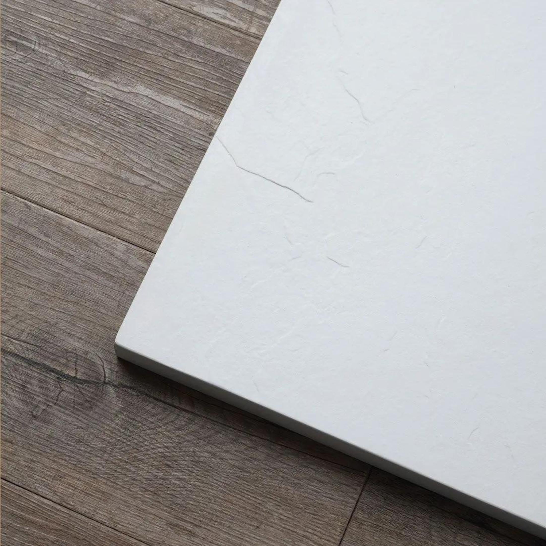 "Milano" thin rectangular shower tray in non-slip stone-effect resin