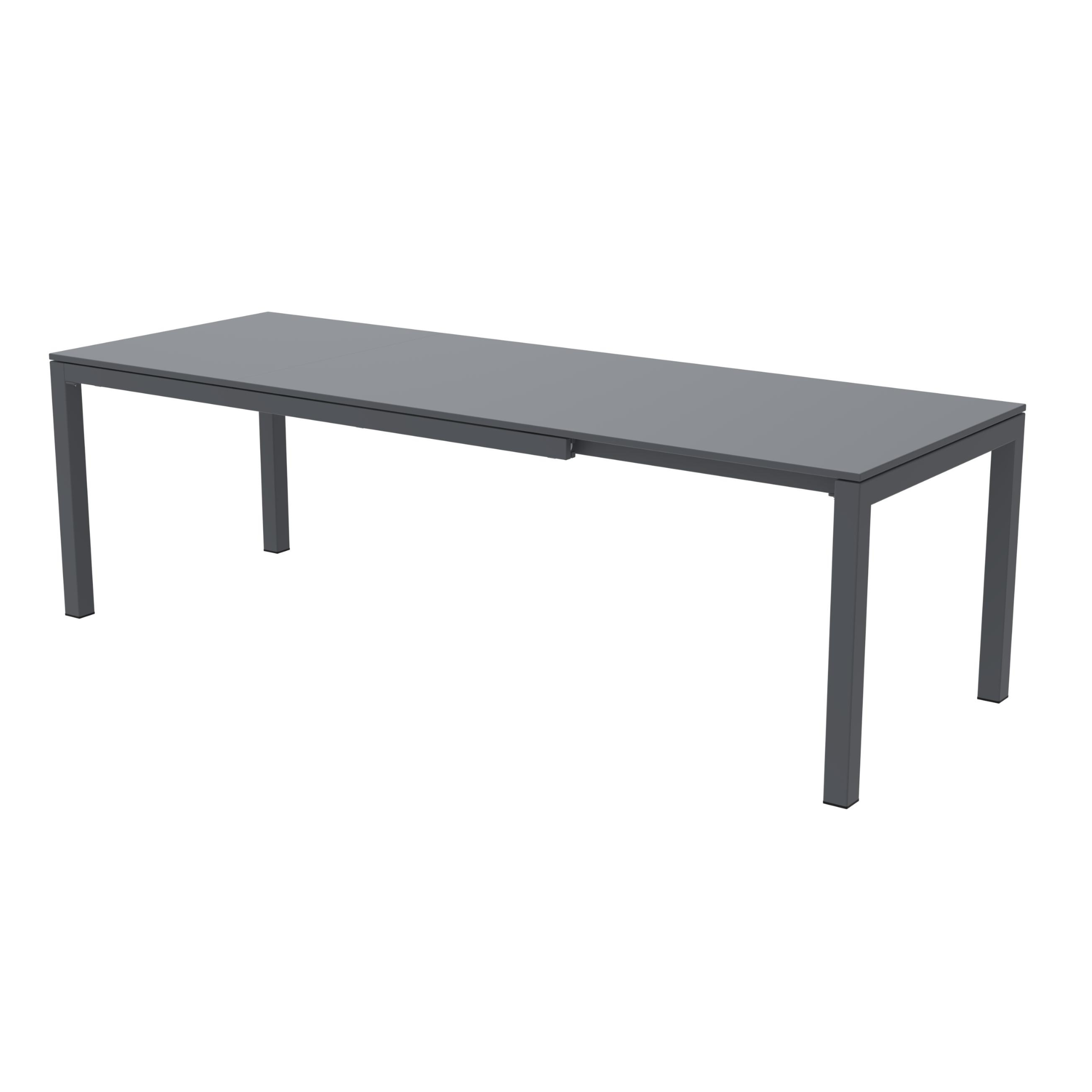 Extendable "Extia" painted metal garden table for modern use