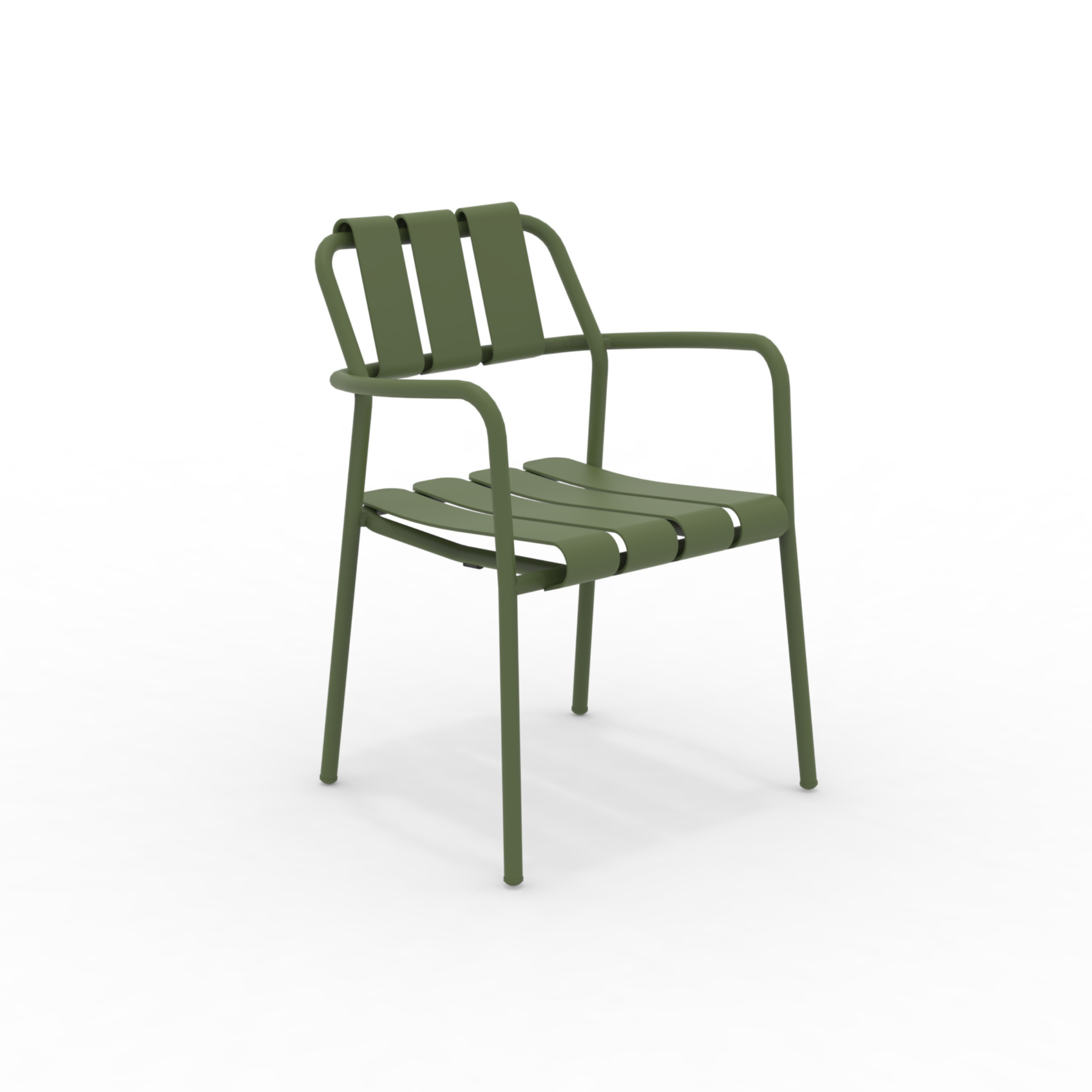 Set of stackable "Verdea" aluminum garden armchairs, 50x58 cm, 83 cm high.