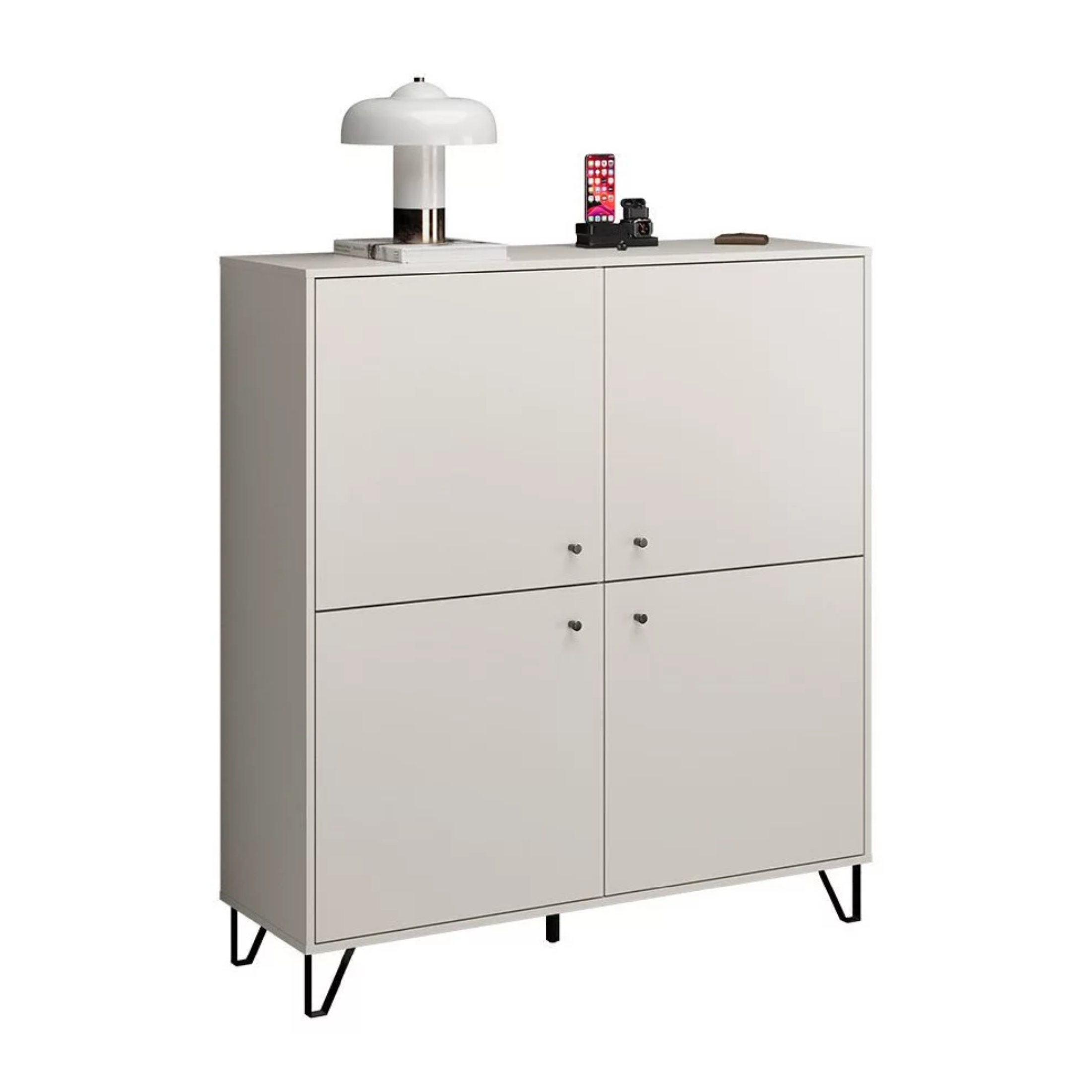 Mobile credenza "Aldo" in legno con piedini rialzati cm 123x40