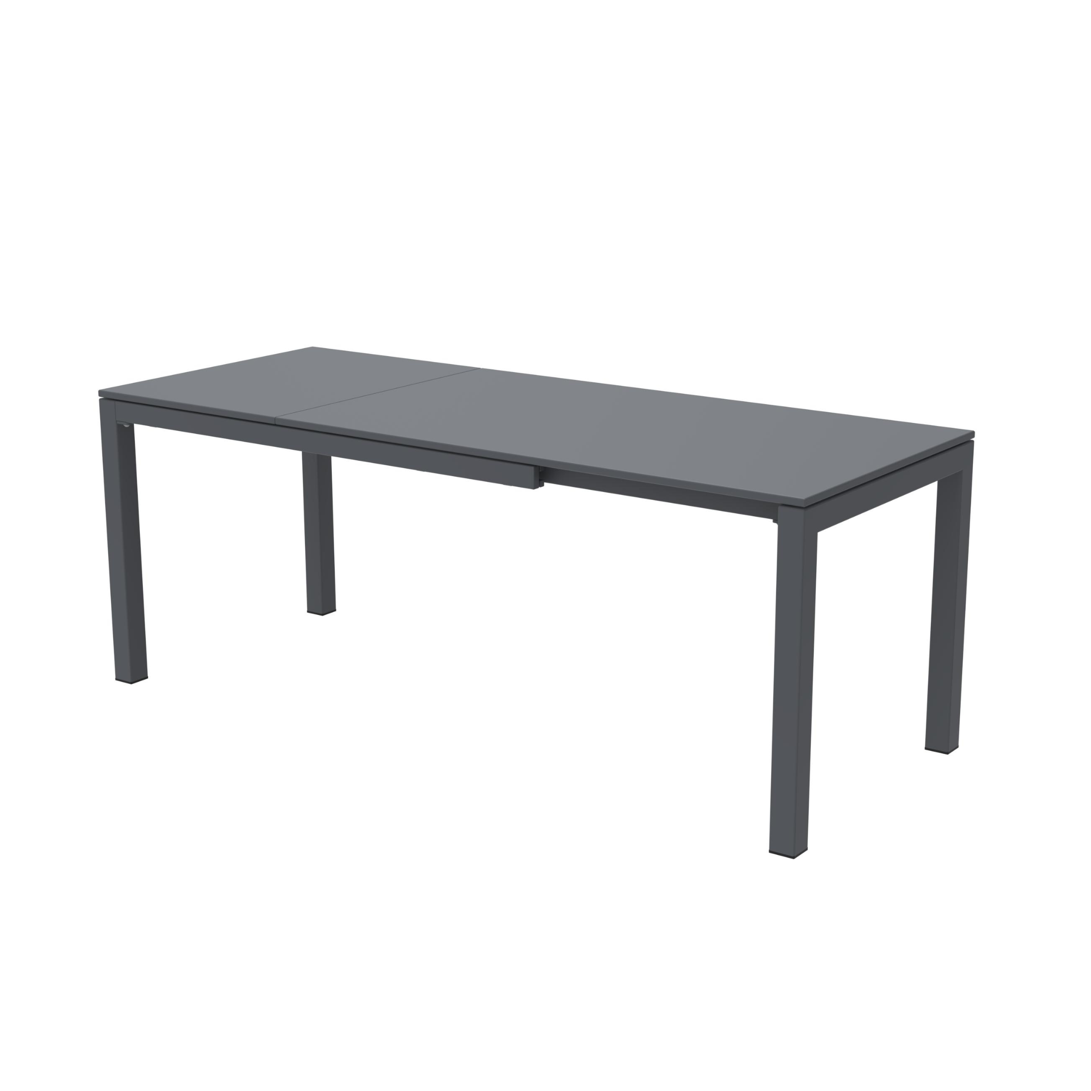 Extendable "Extia" painted metal garden table for modern use