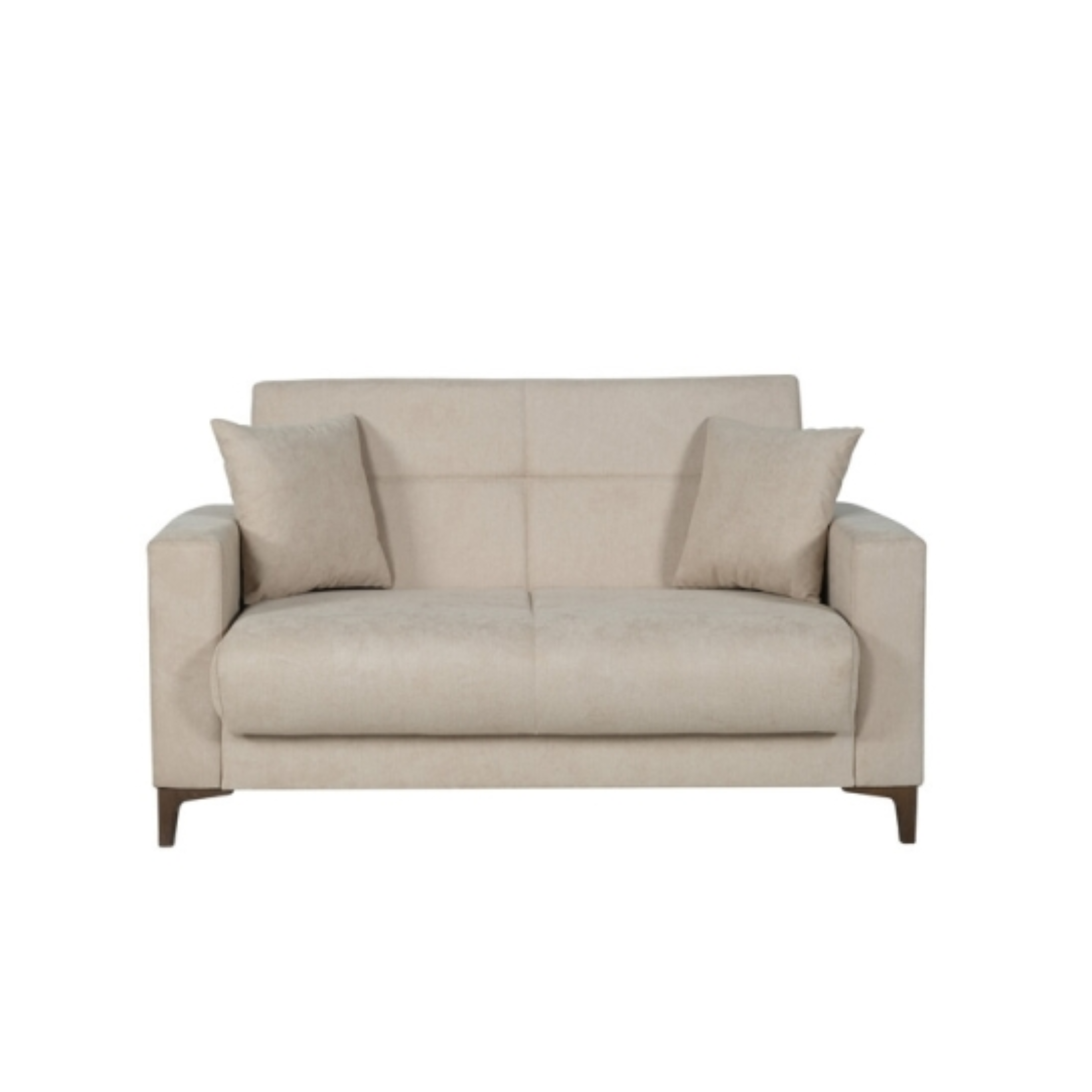 "Bravo Bacos" fabric sofa with storage drawer and two cushions