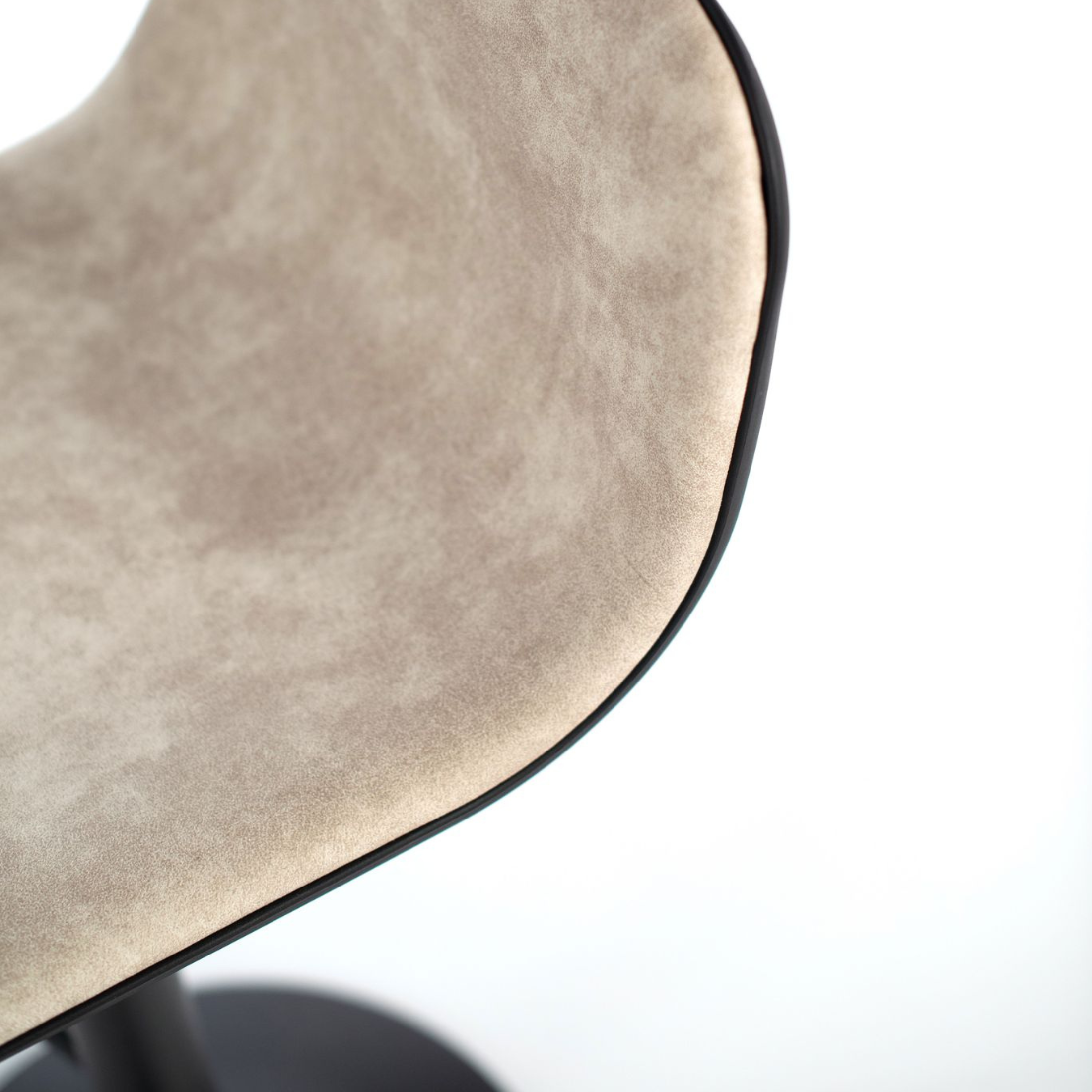 Set of "Woody" high stools in fabric with gas lift and footrest, 45x39 cm, 86h