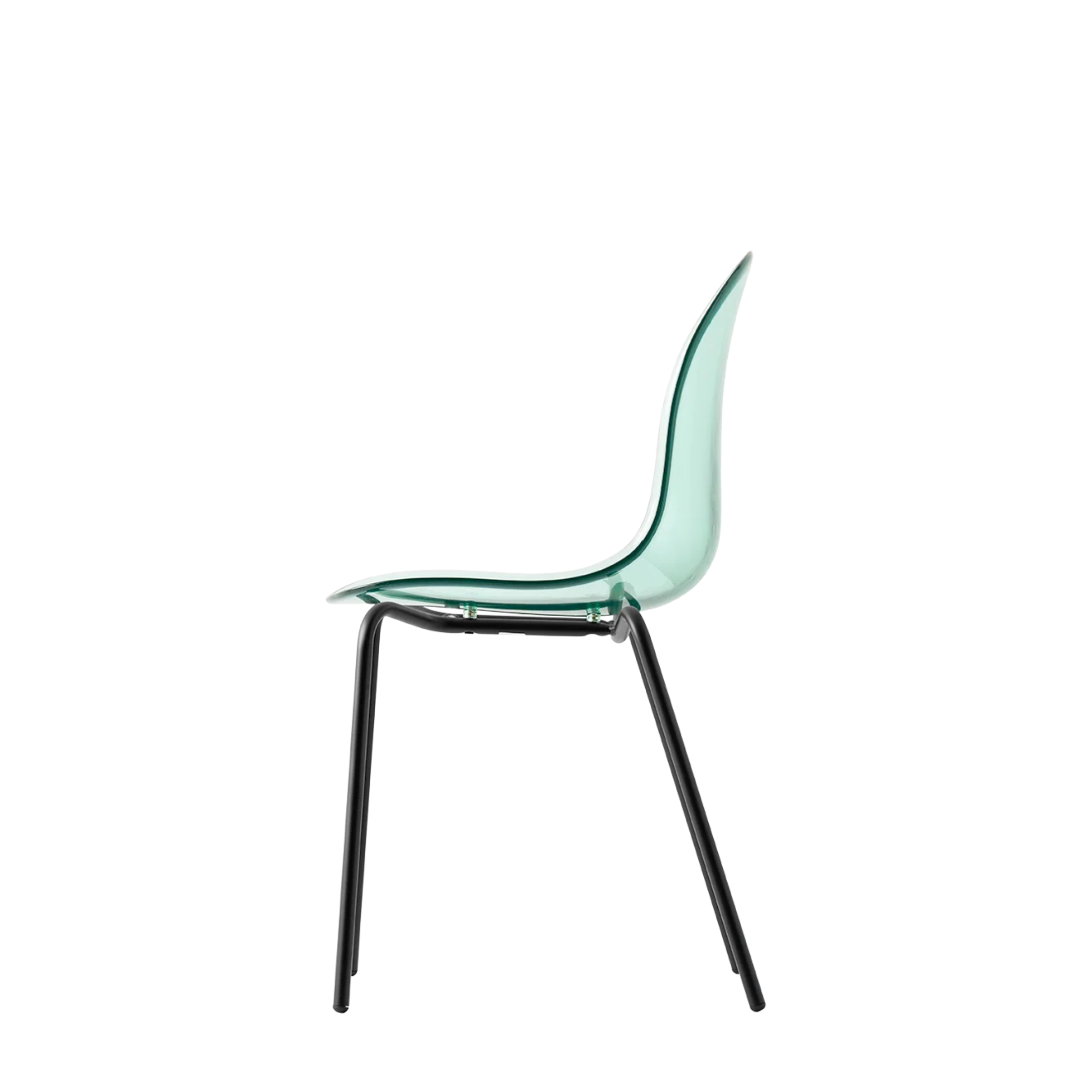 Set of modern living room chairs "Academy" in transparent polycarbonate 49x51 cm 84h