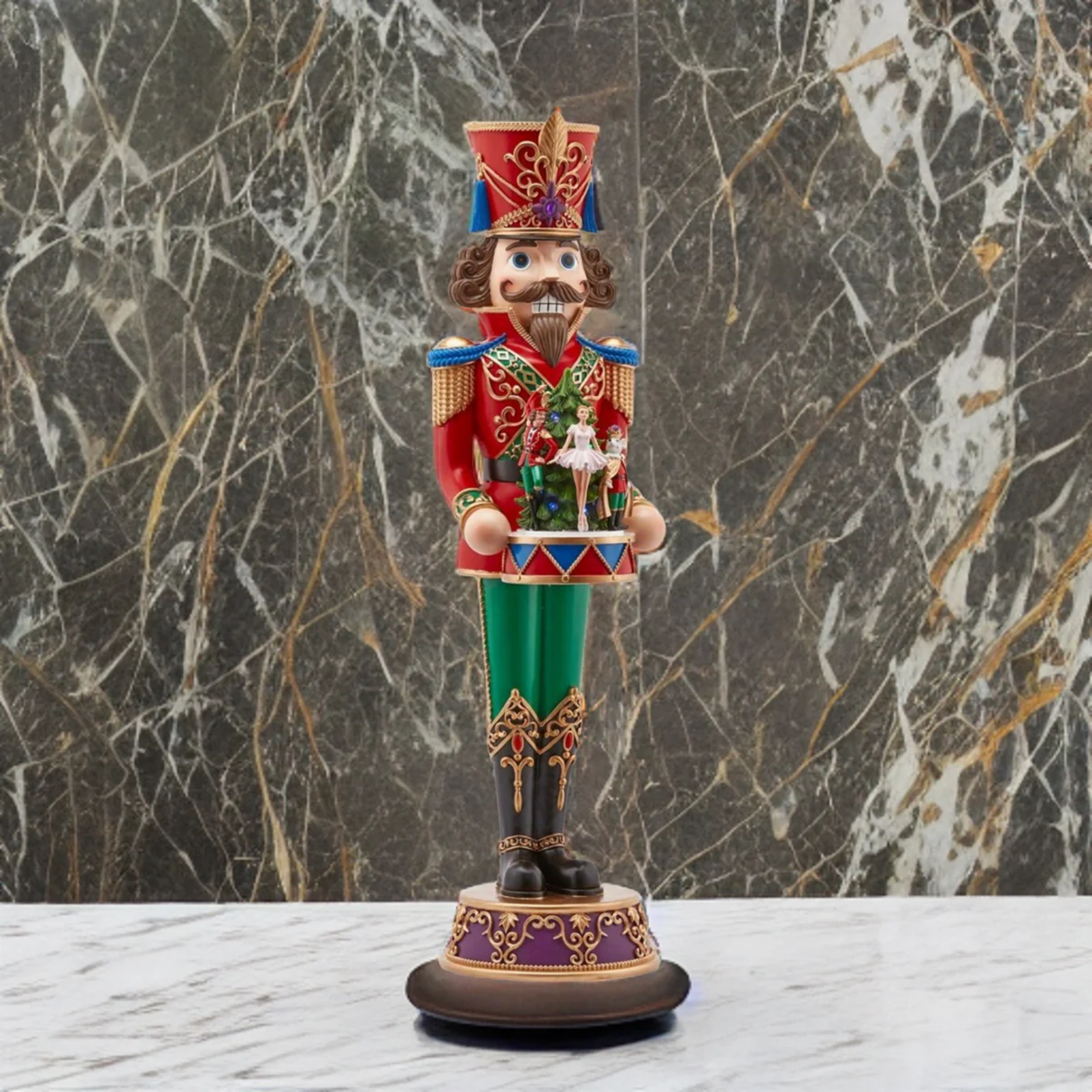 Multicolor LED Christmas Nutcracker Soldier 25x22cm 90h