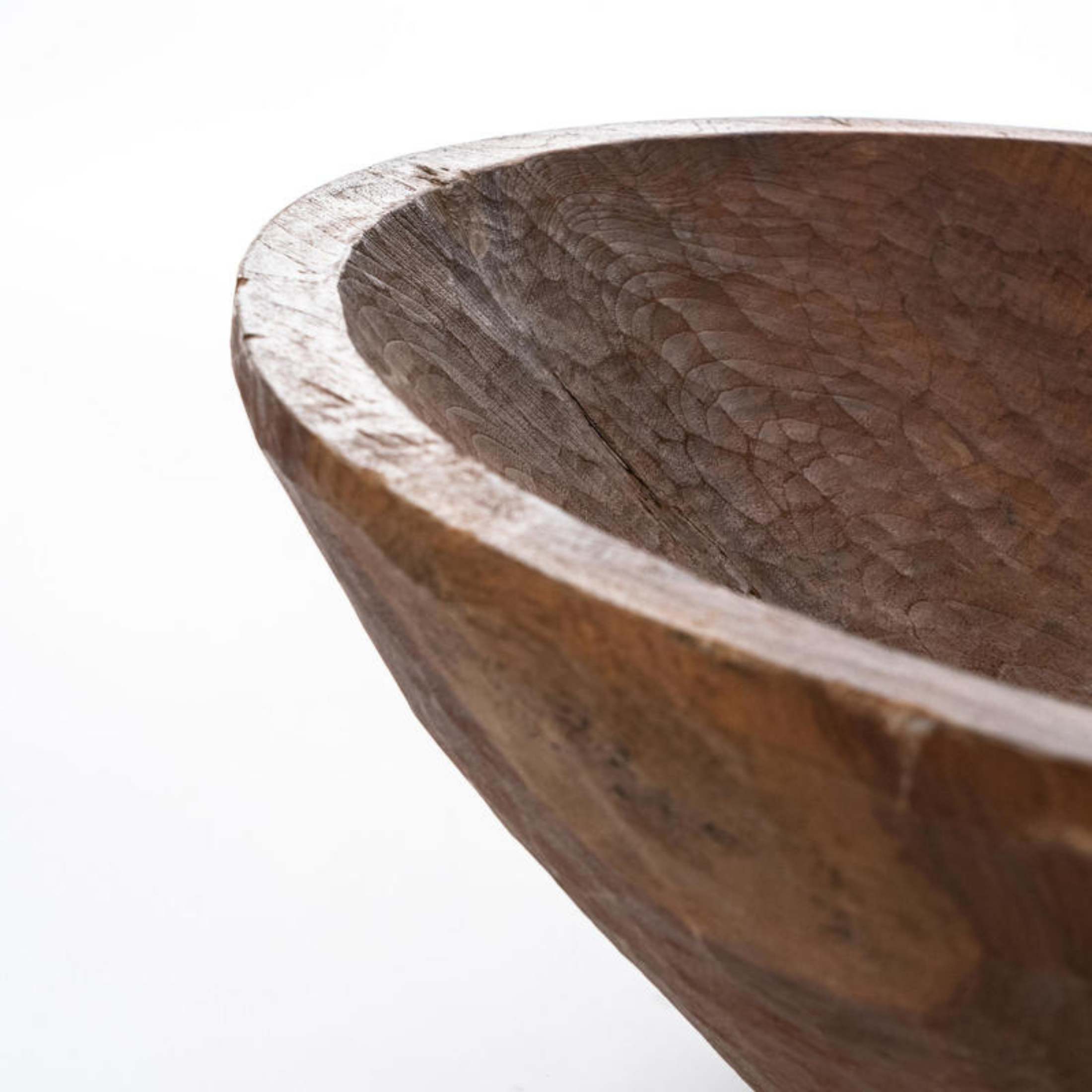 Round wooden bowl "Ciotola1" hand carved 75x75 cm 29h