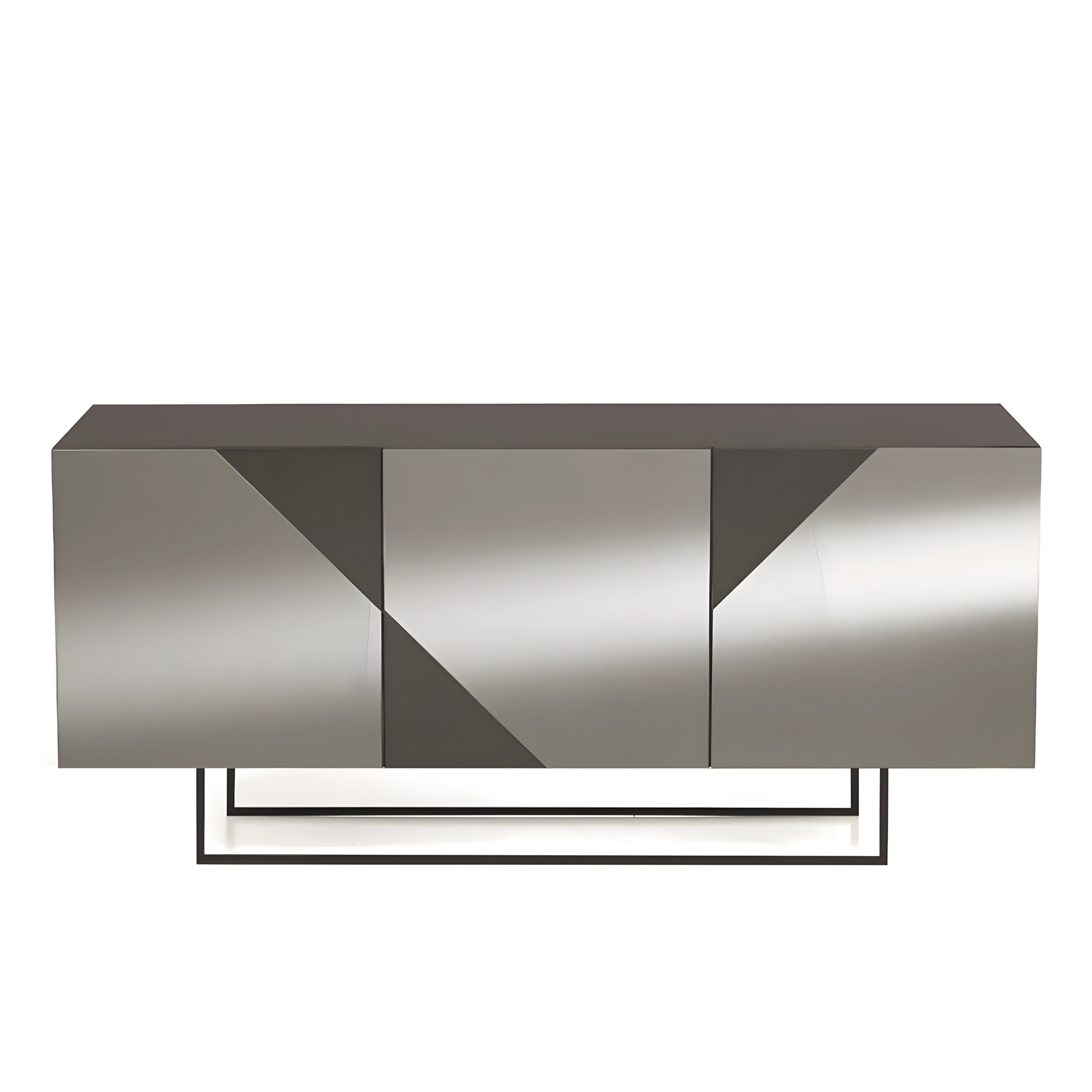 Modern 3-door entrance sideboard "Arte180" already assembled with mirrored doors, 180x50 cm, h80 cm