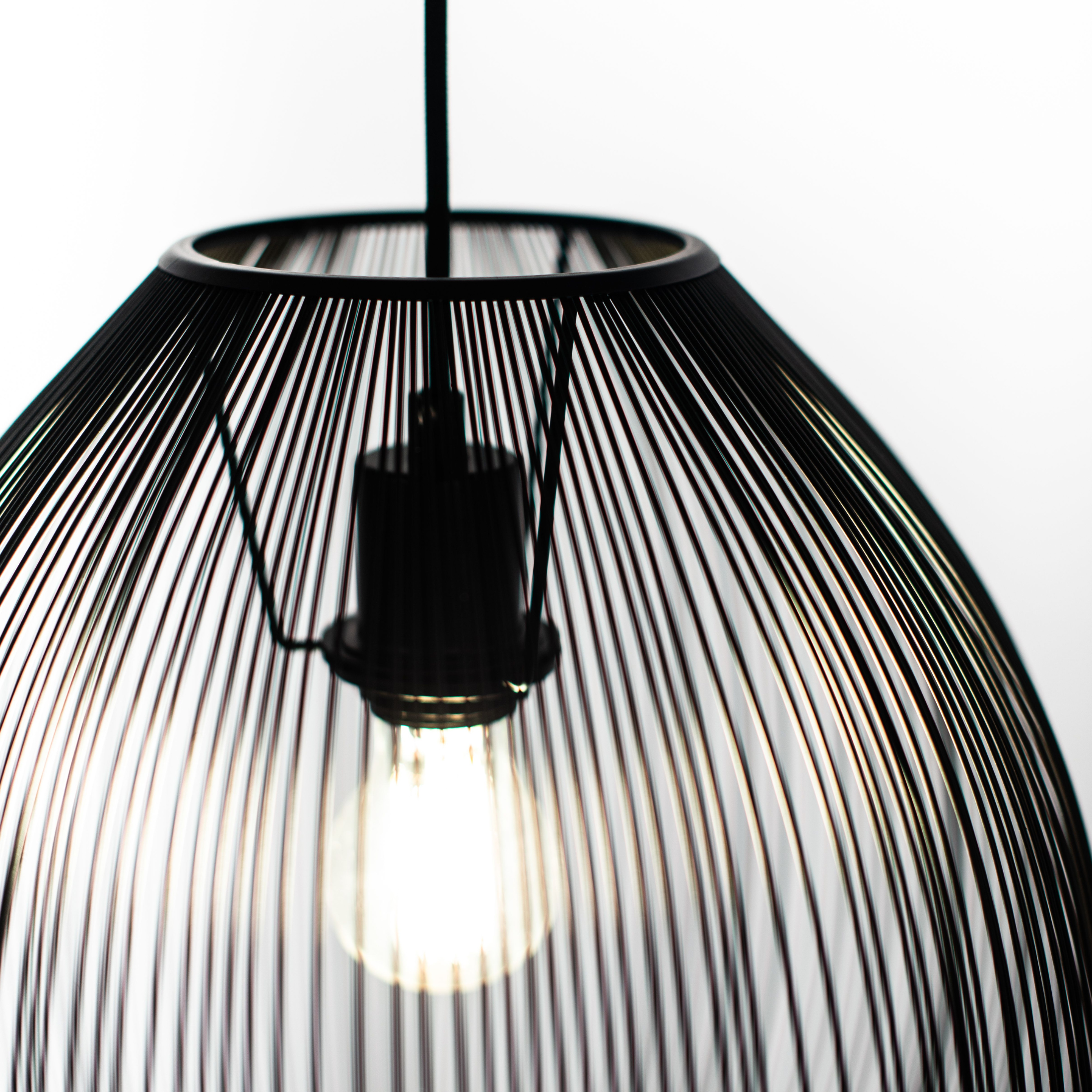 "Sirio" hanging and table lamp with metal shade