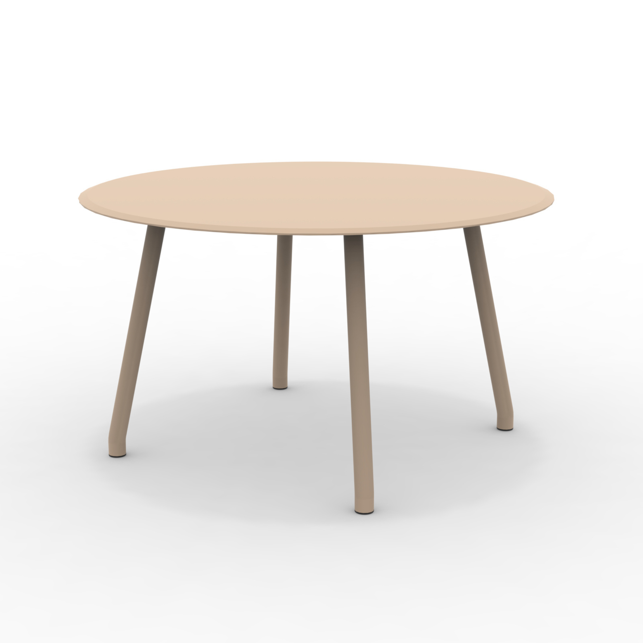 "Verdea" round aluminum garden dining table, 130x130 cm, 75 cm high