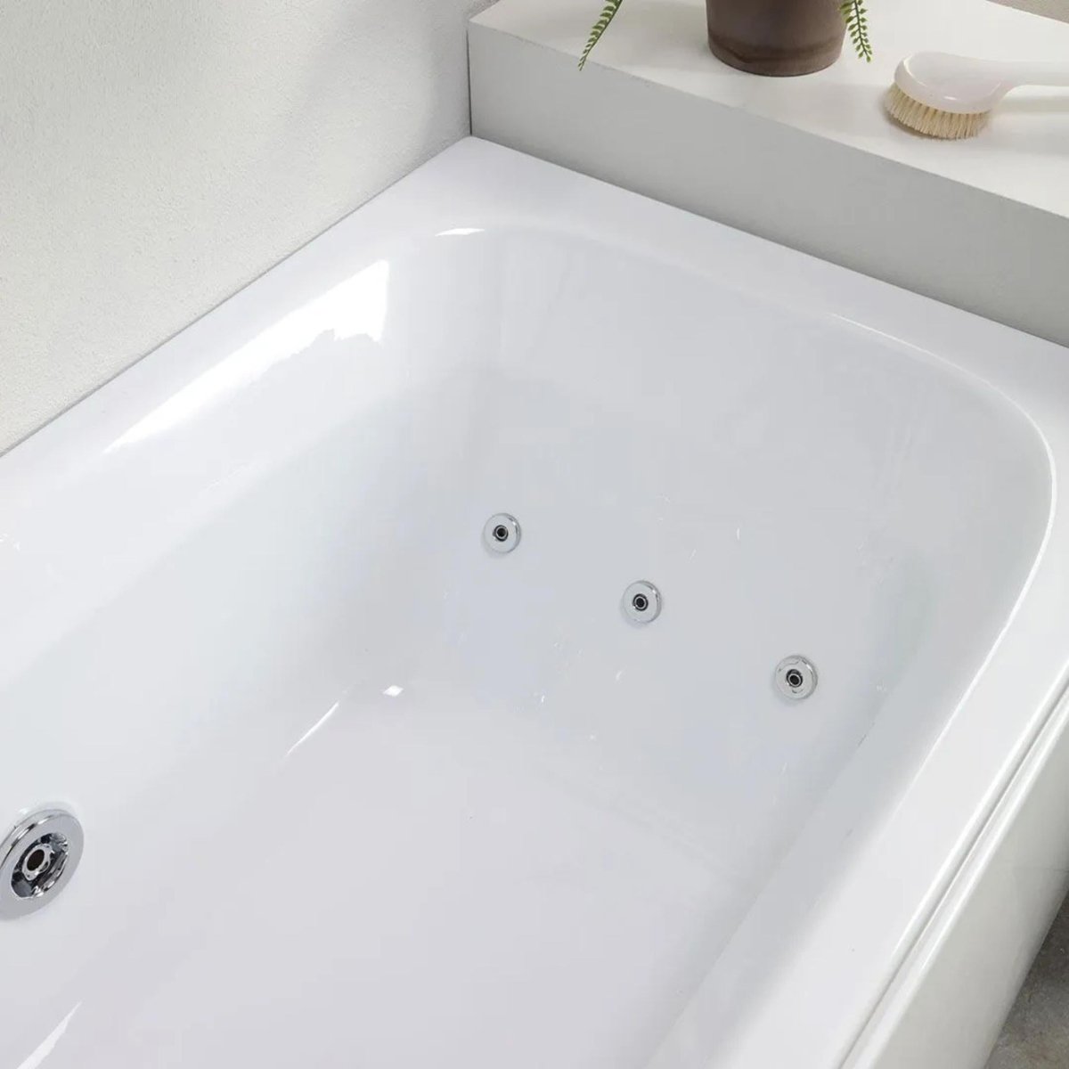 Vasca da bagno idromassaggio "Elsa" da incasso tra 3 muri in acrilico cm 170x70 58h - MondoViro