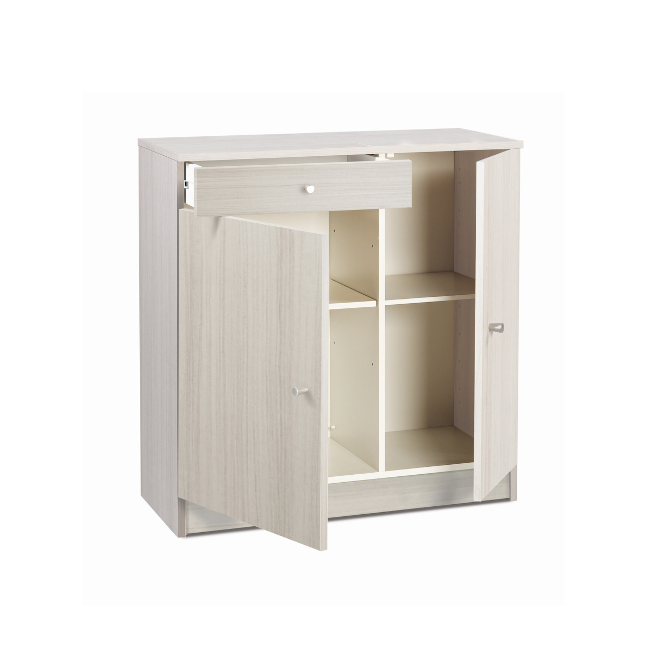 "Elisa" modern entrance hall cabinet with 2 doors and 1 drawer, 77x34 cm, 80 cm high