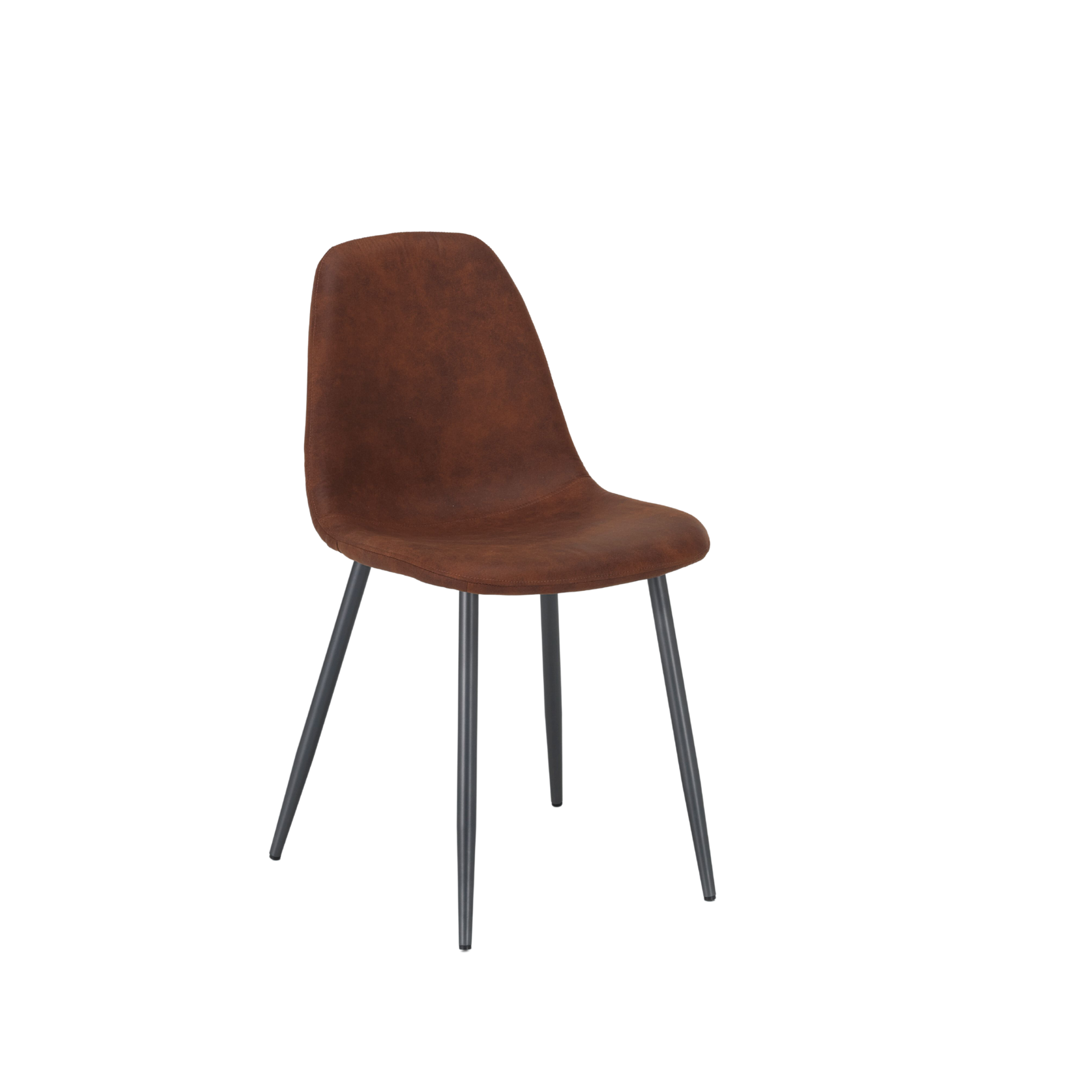 Set of modern "Ginestra" upholstered chairs in faux leather, 50x44 cm, 84h