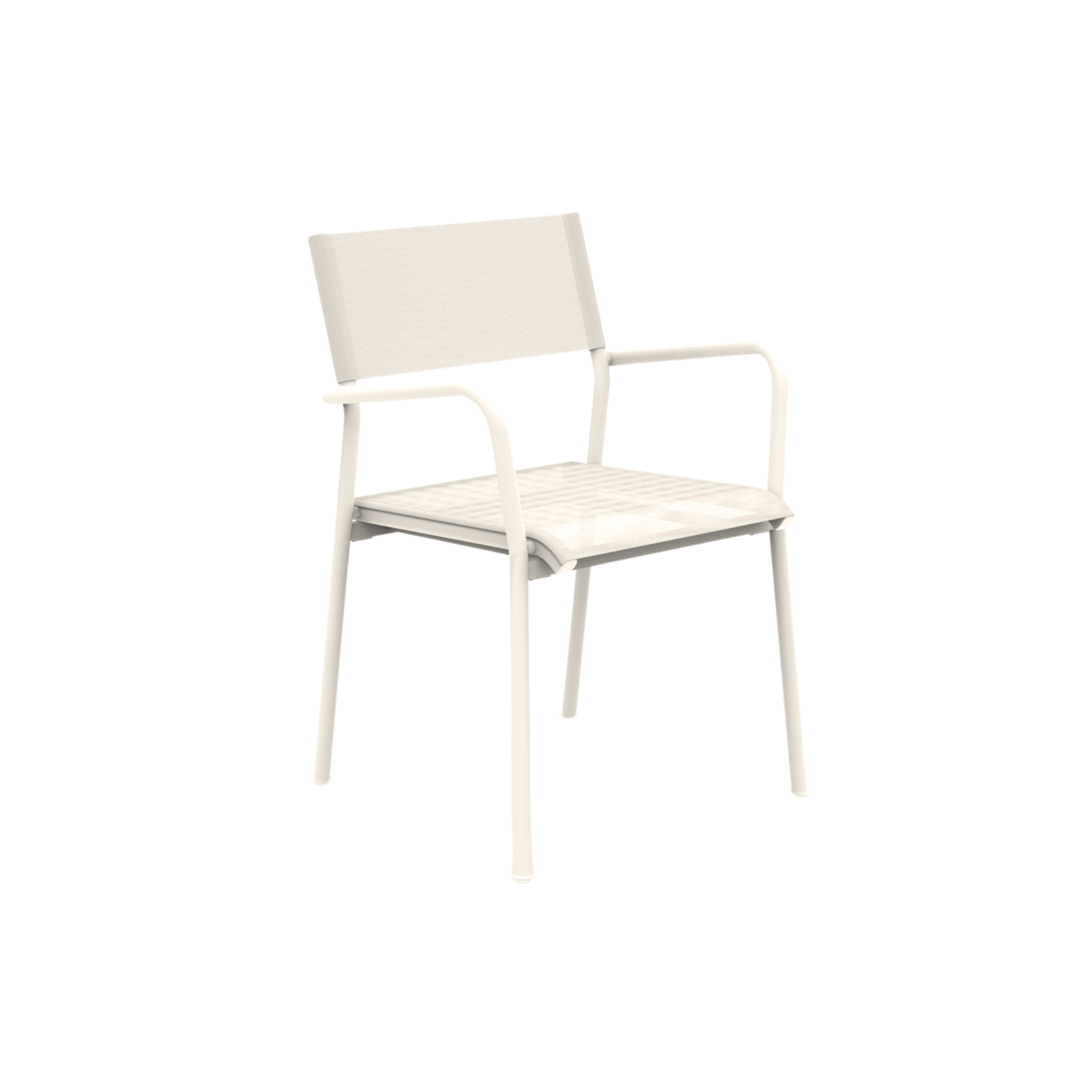 Set of chairs with seat and backrest in "Emma" fabric for the garden, stackable, 59x56 cm, 83h