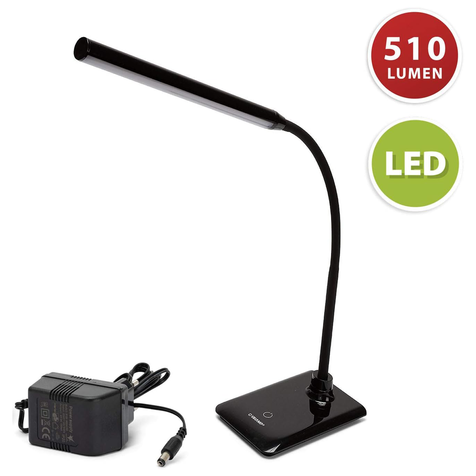 Slim LED table lamp in ABS 6 W touch switch cm 17x12 70h