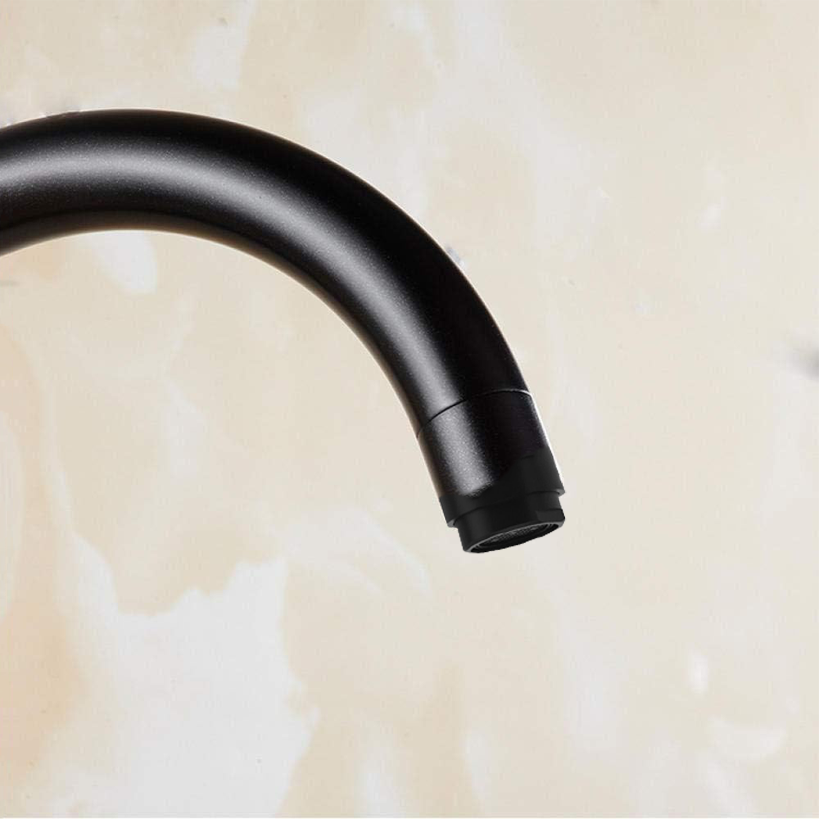 "Euro" sink mixer tap with high spout, matt black