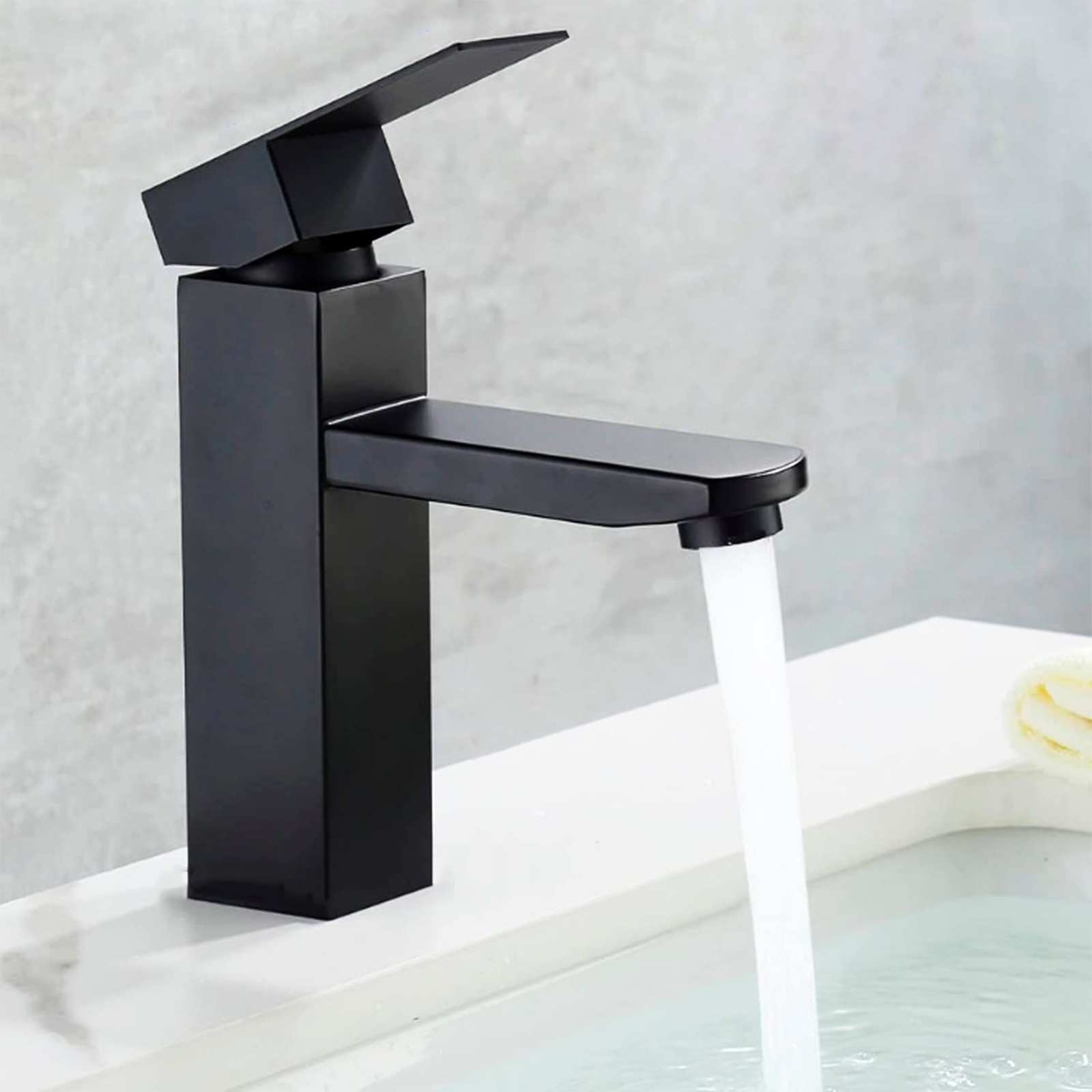 Rubinetto in ottone "Elegant" per lavabo nero opaco monocomando