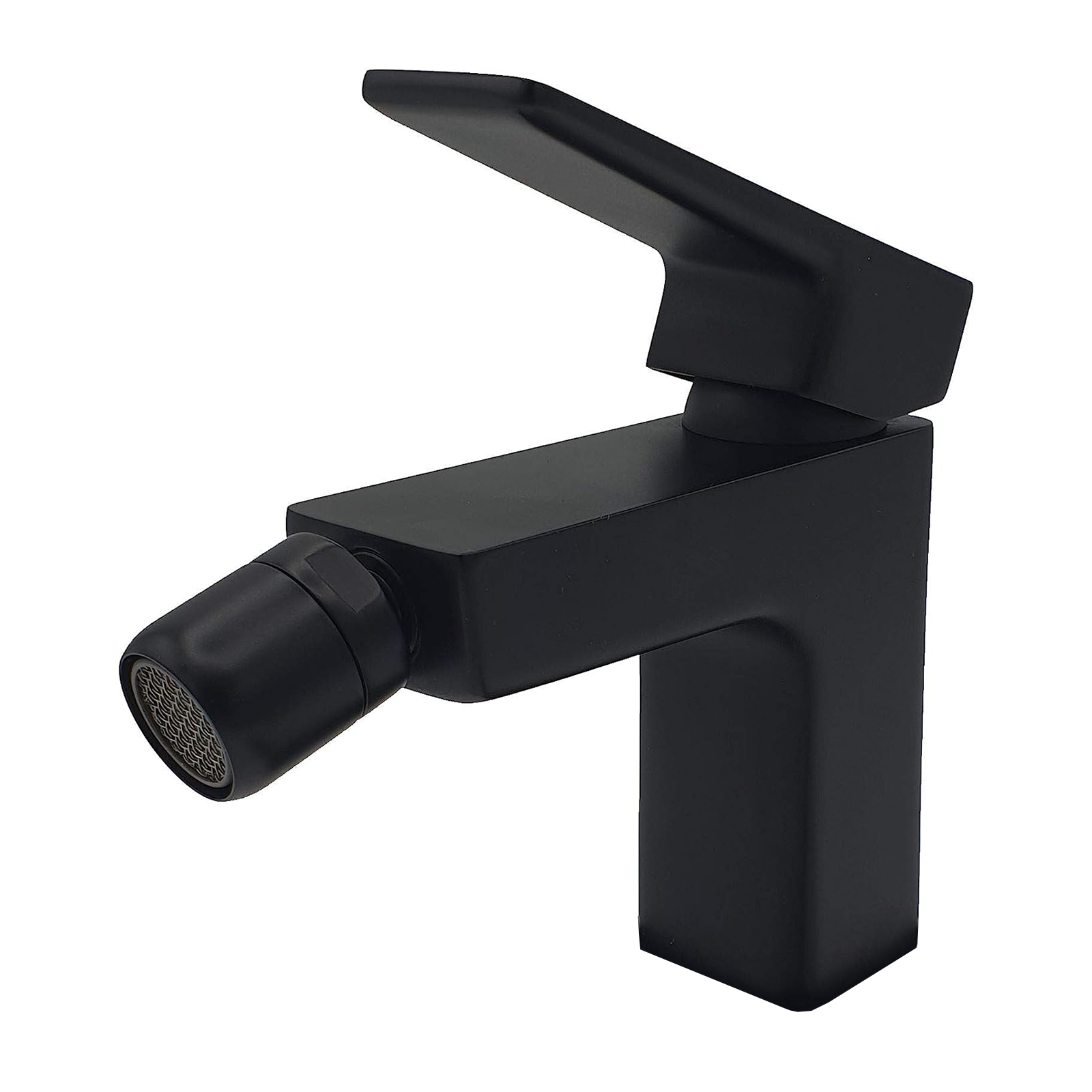 "Elegant" bidet mixer tap in matt black brass