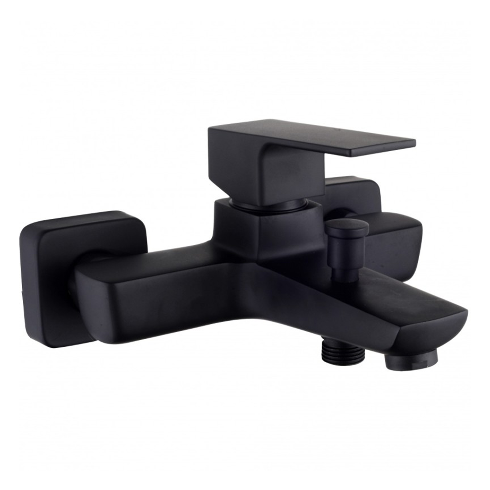 "Elegant" single-lever bath mixer tap in matt black brass