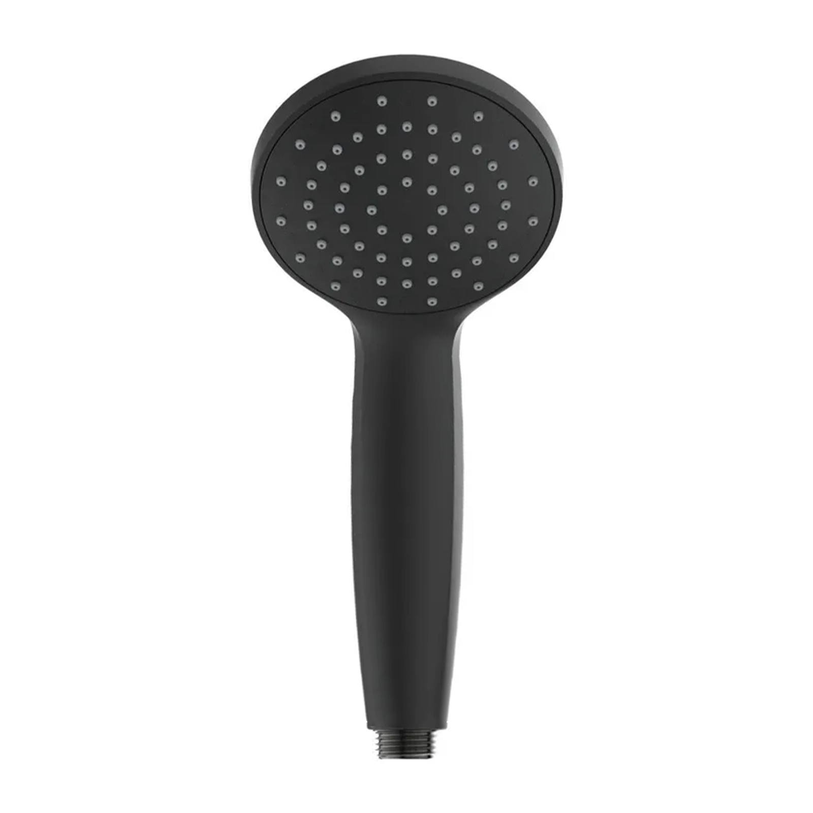 "Easy04" single jet shower head in matt black ABS 8x7.3 cm 19.2h
