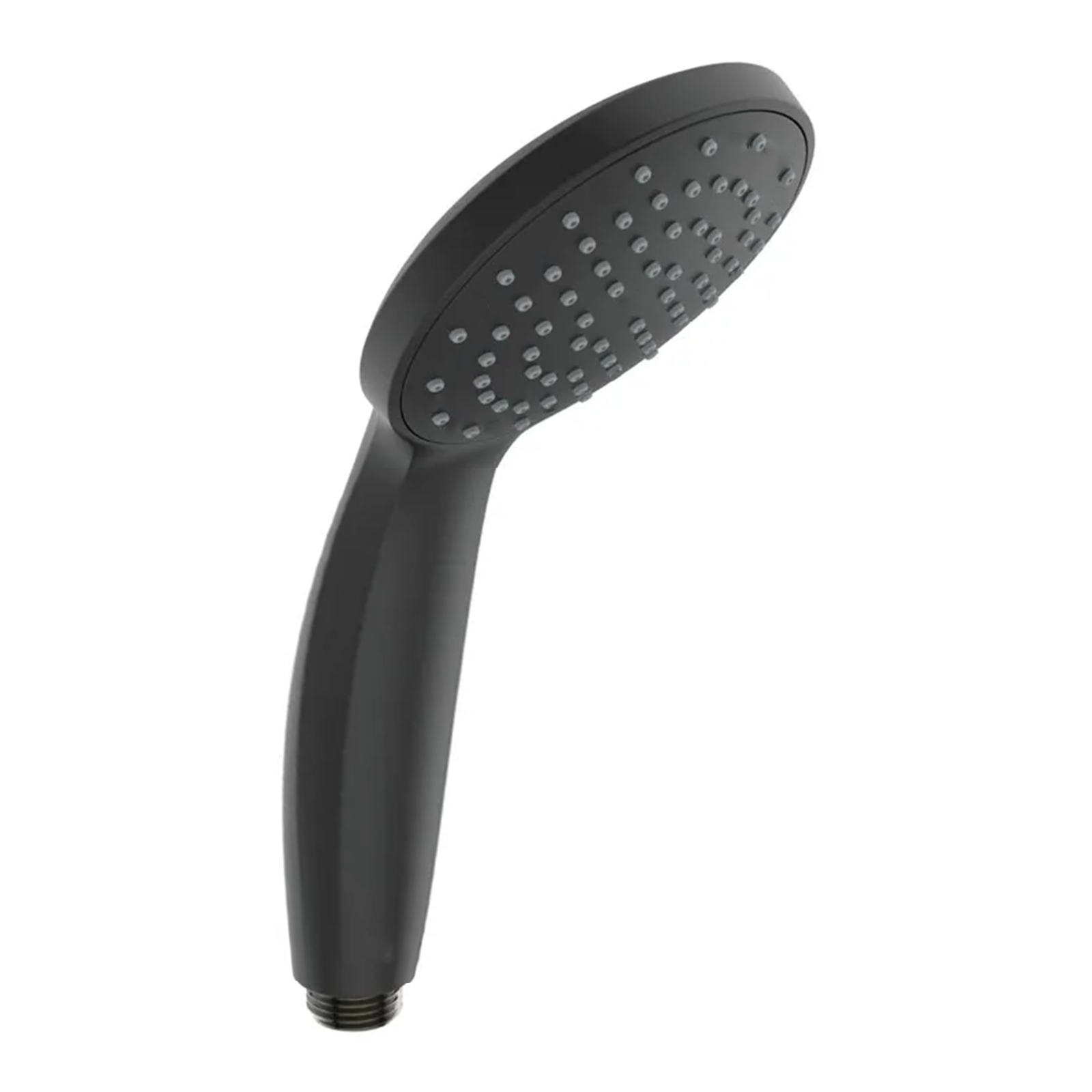 "Easy04" single jet shower head in matt black ABS 8x7.3 cm 19.2h
