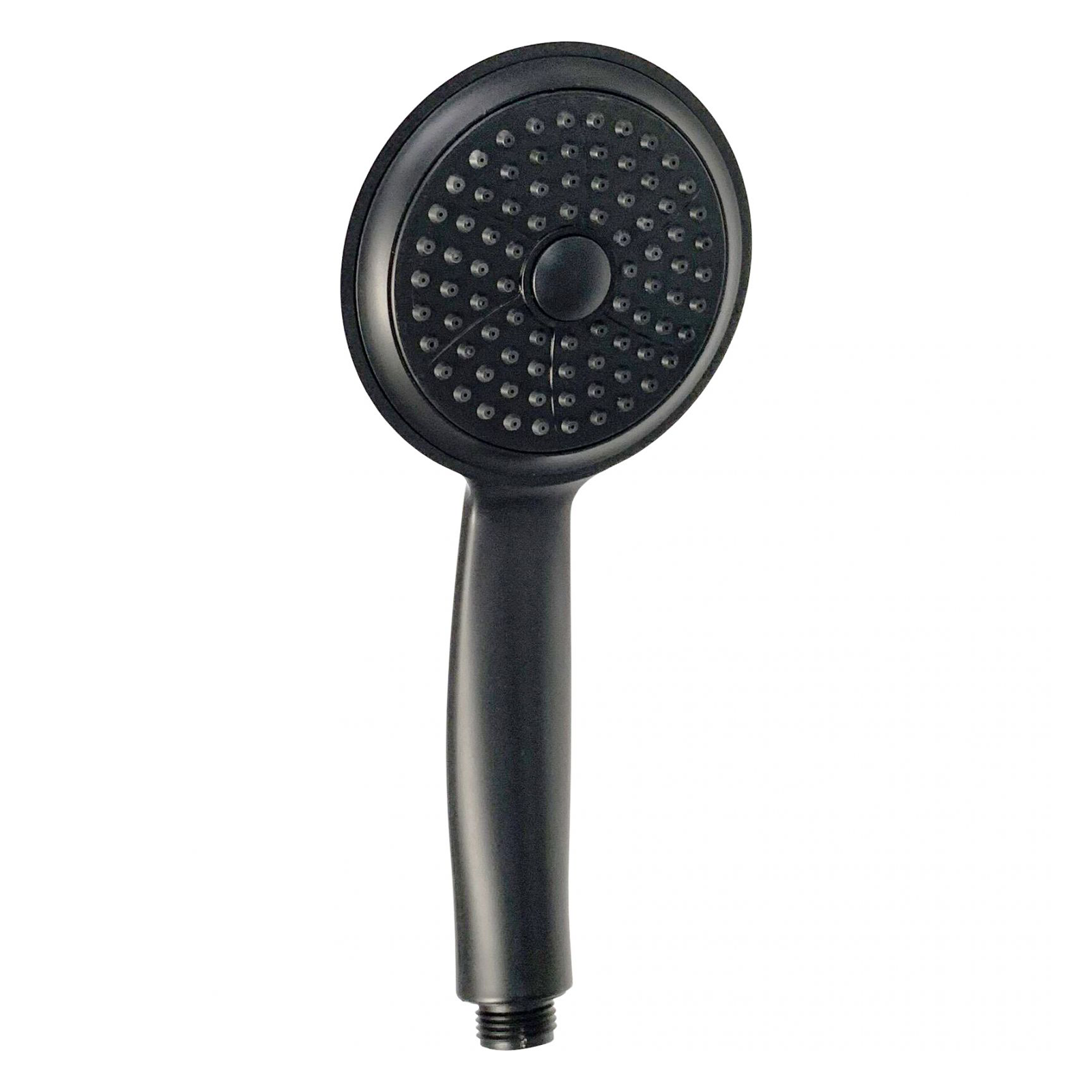 S337 single jet shower head in matt black anti-limescale ABS