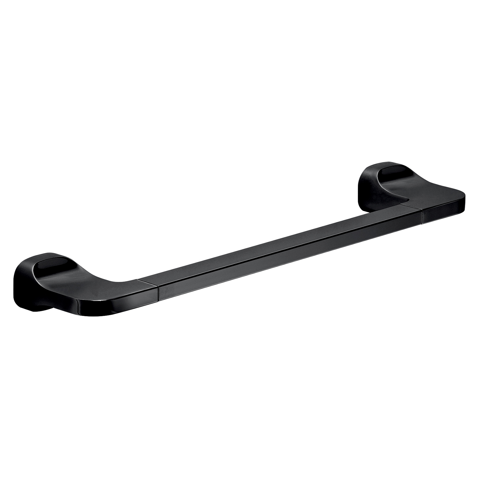 "Stelvio" wall-mounted bathroom towel rack in matte black stainless steel for towels