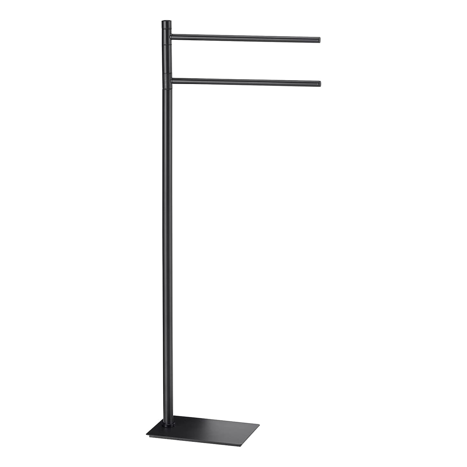 "Trilly" towel holder in matt black stainless steel, 34x12 cm, 83.5 cm high
