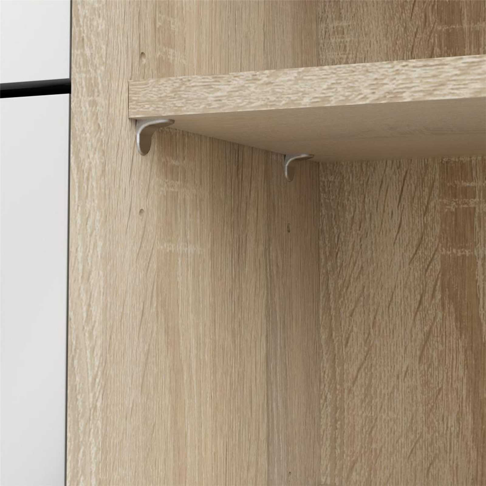 "Class" modular wooden shoe rack with 1 door and 3 flaps, 102x24 cm, 125 cm high