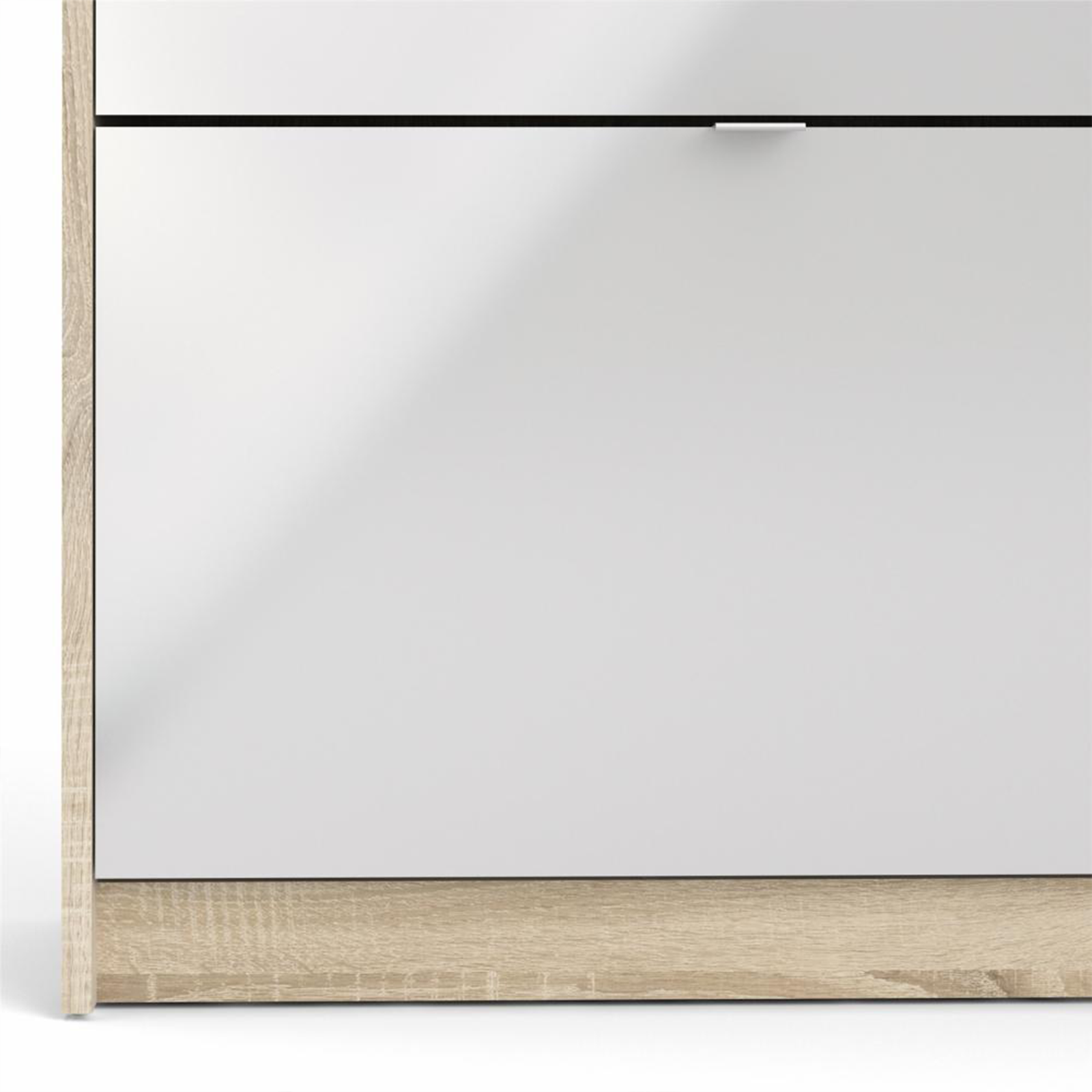 "Class" modular wooden shoe rack with 1 door and 3 flaps, 102x24 cm, 125 cm high