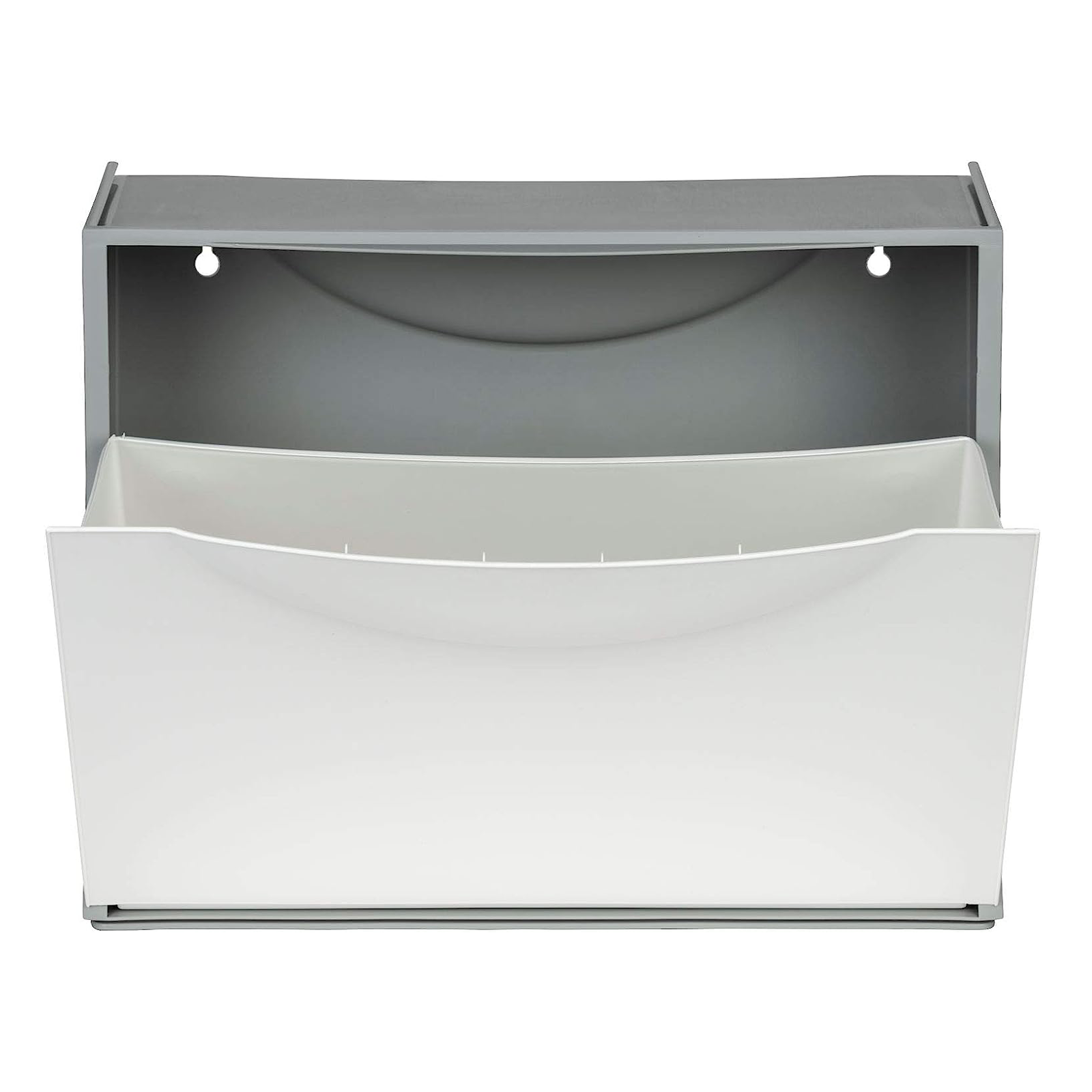 Modular plastic shoe rack with retractable door, 51x19 cm, 39h